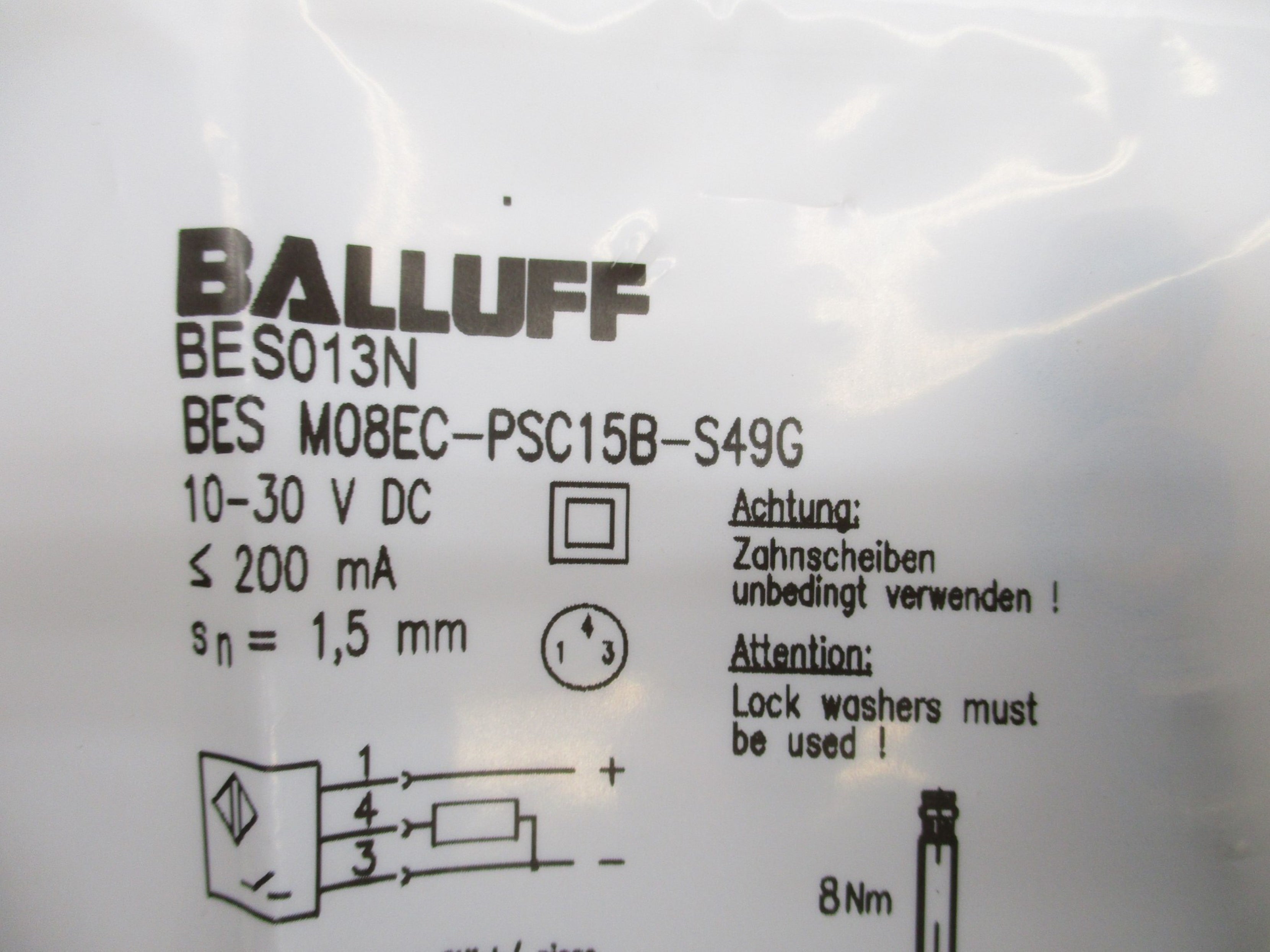 BALLUFF BESM08EC-PSC15B-S49G NSMP