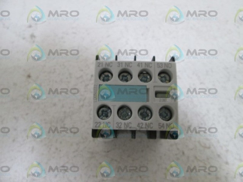 SIEMENS AUX. CONTACT 3RH1911-1HA13 *NEW NO BOX*