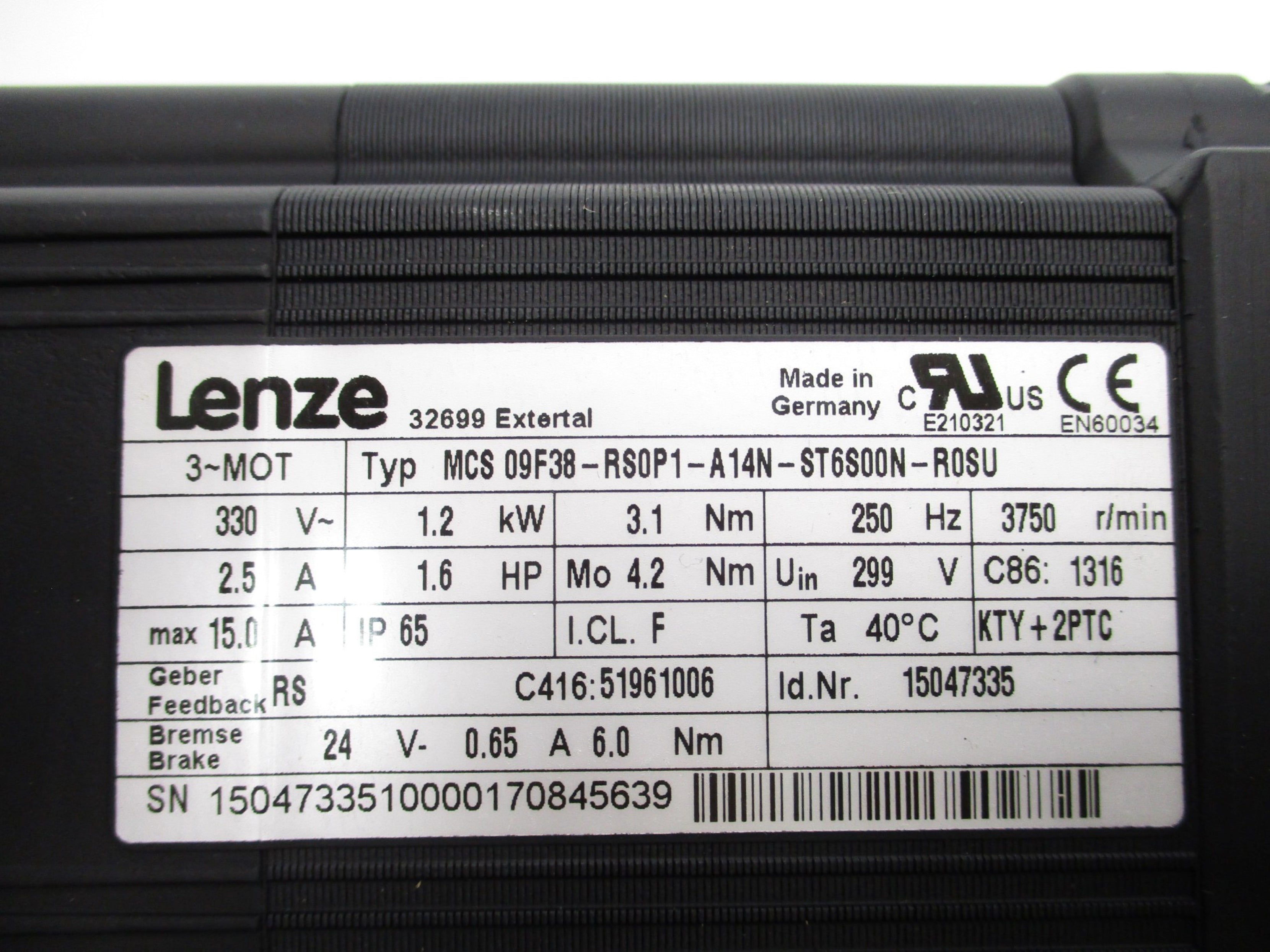 LENZE MCS09F38-RS0P1-A14N-ST6S00N-R0SU NSMP