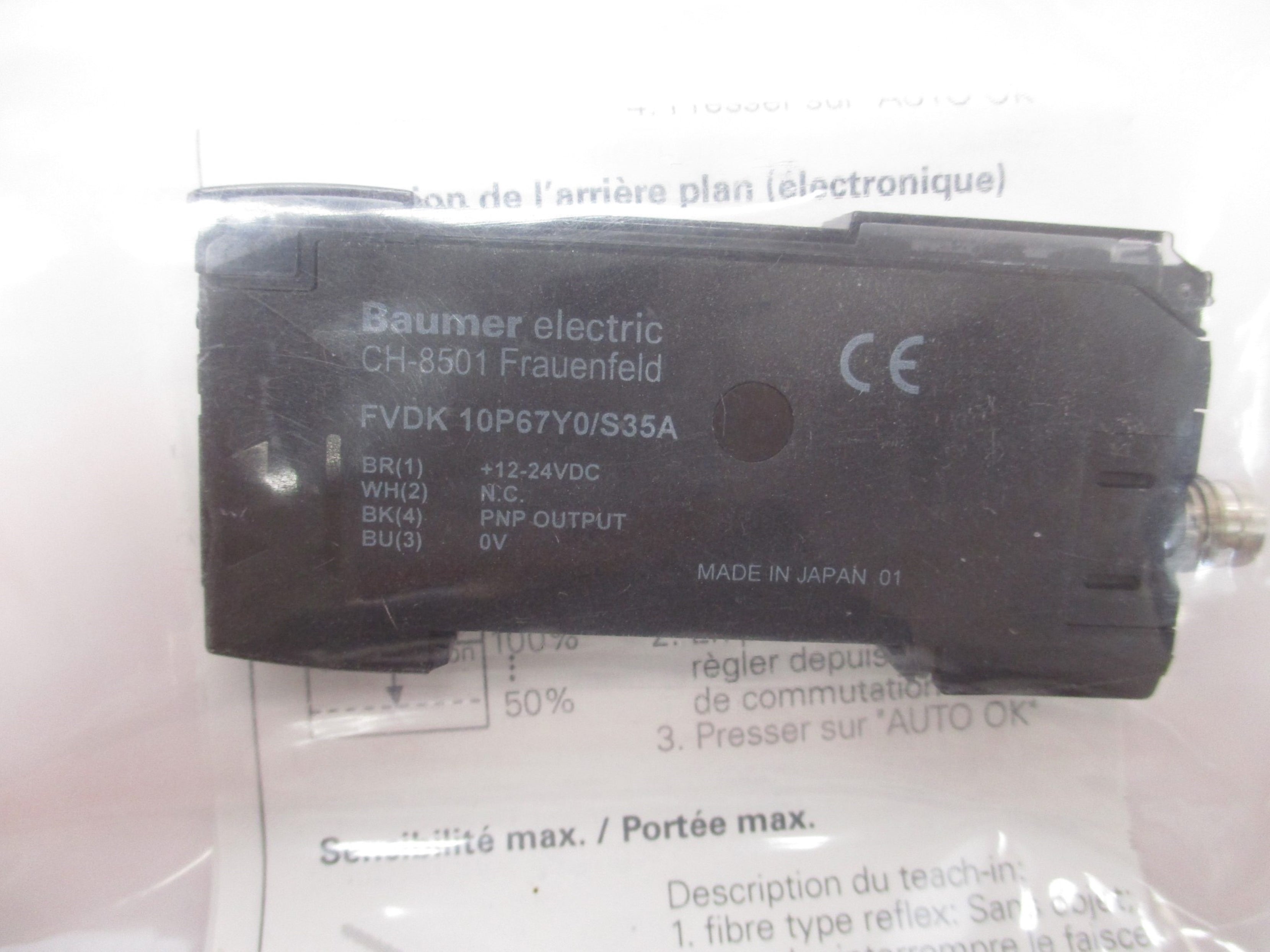 BAUMER ELECTRIC FVDK10P67Y0/S35A NSMP