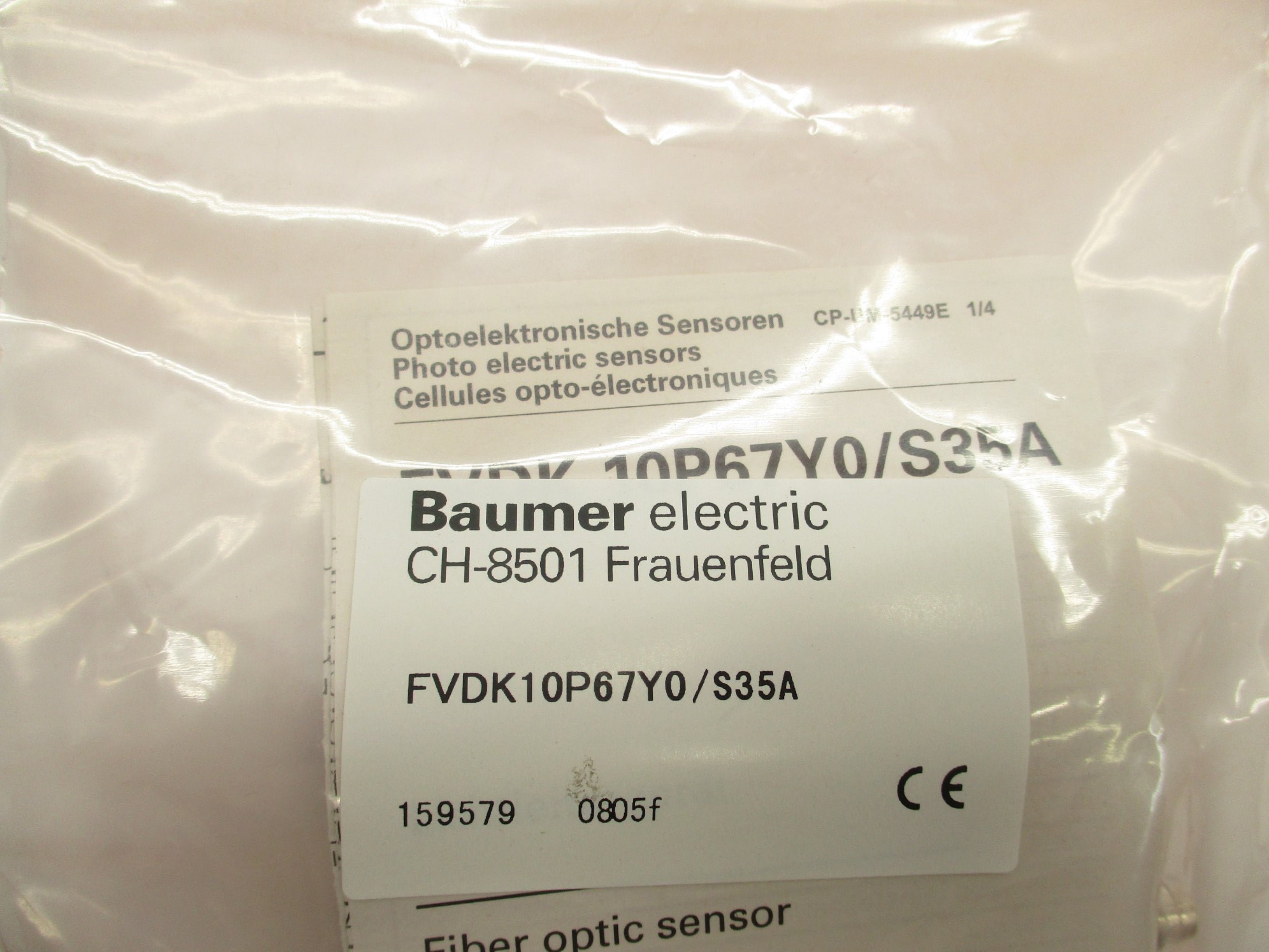 BAUMER ELECTRIC FVDK10P67Y0/S35A NSMP