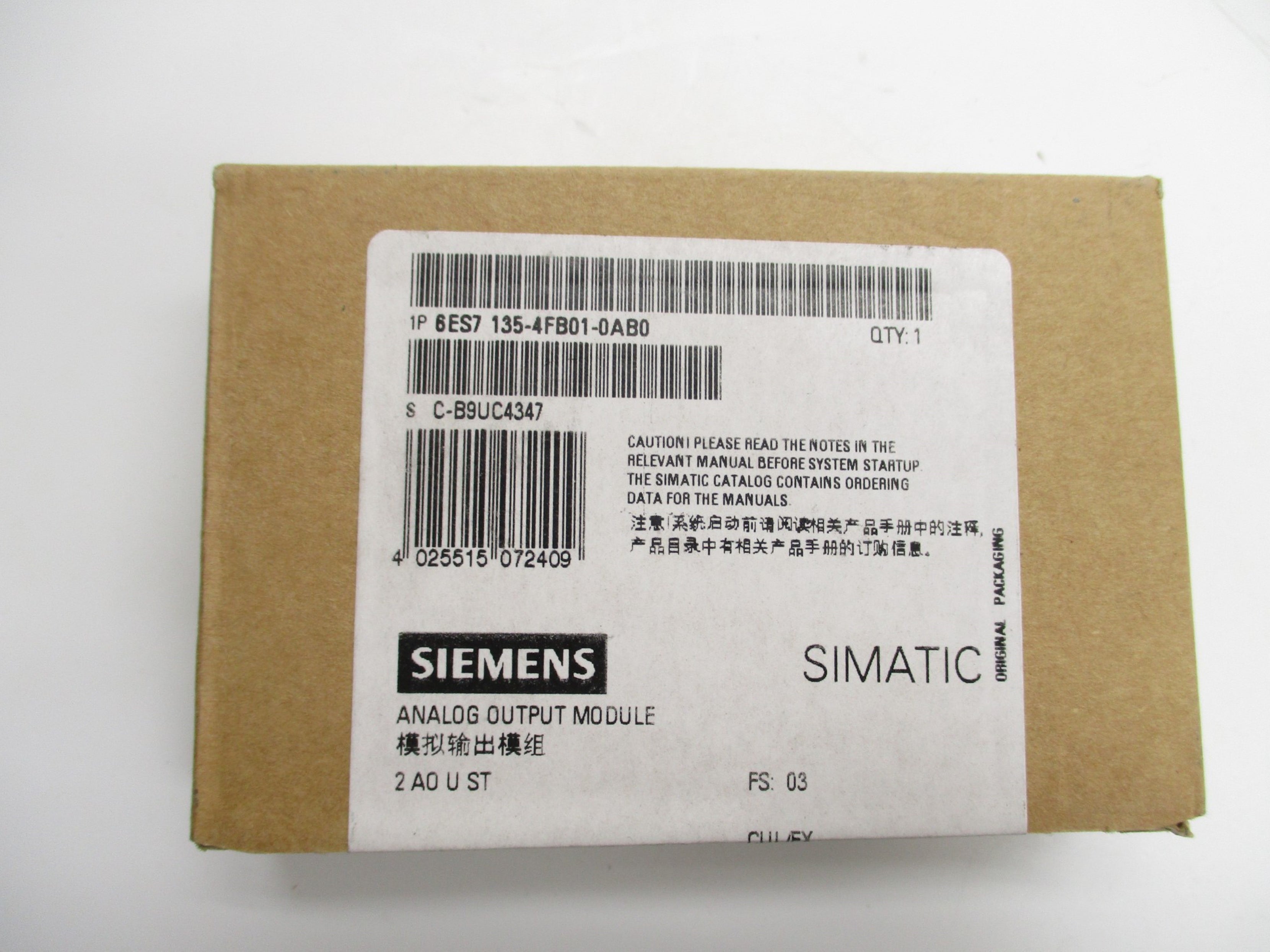 SIEMENS 6ES7135-4FB01-0AB0 NSFS