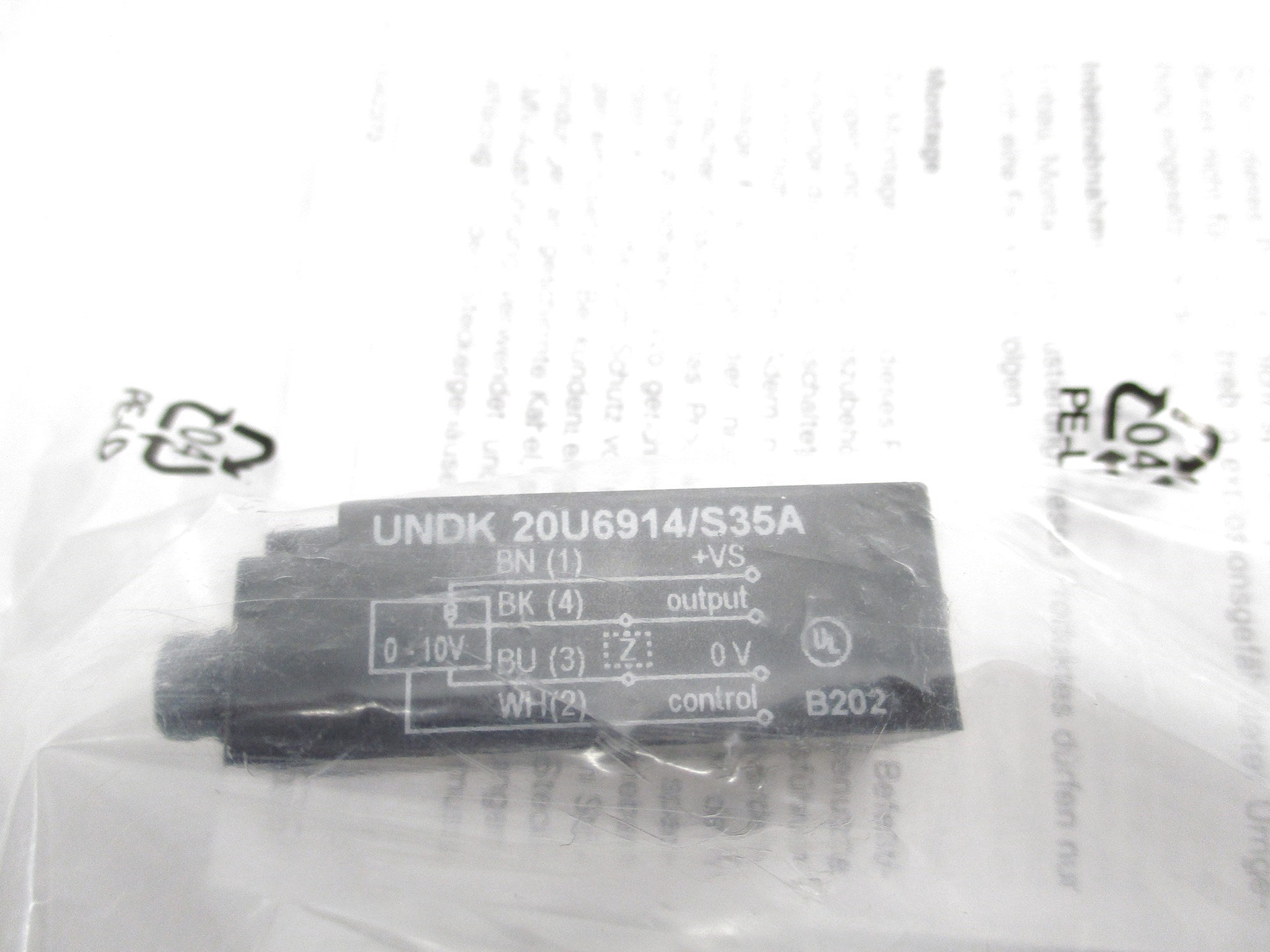 BAUMER ELECTRIC UNDK20U6914/S35A 0-10V NSMP