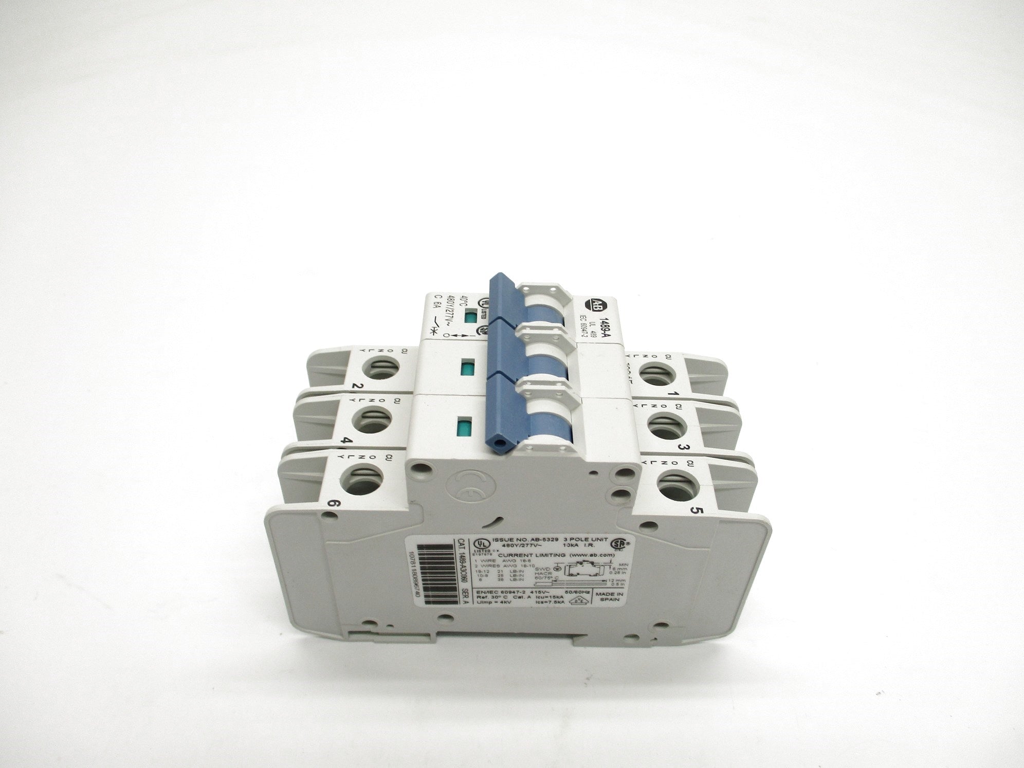 ALLEN BRADLEY 1489-A3C060 SER. A 6A 480/277V NSNP