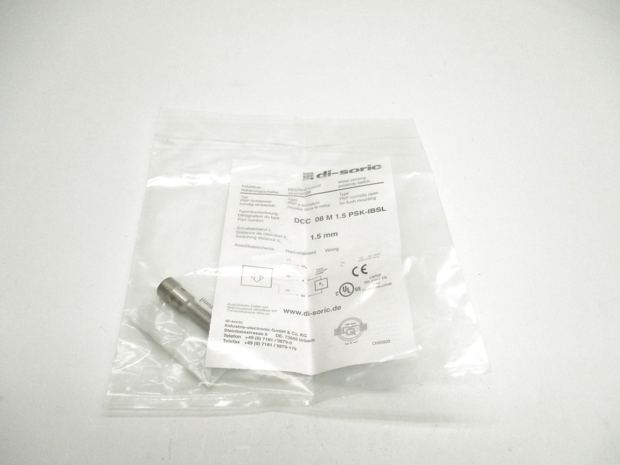 DI-SORIC DCC08M1.5PSK-IBSL NSMP