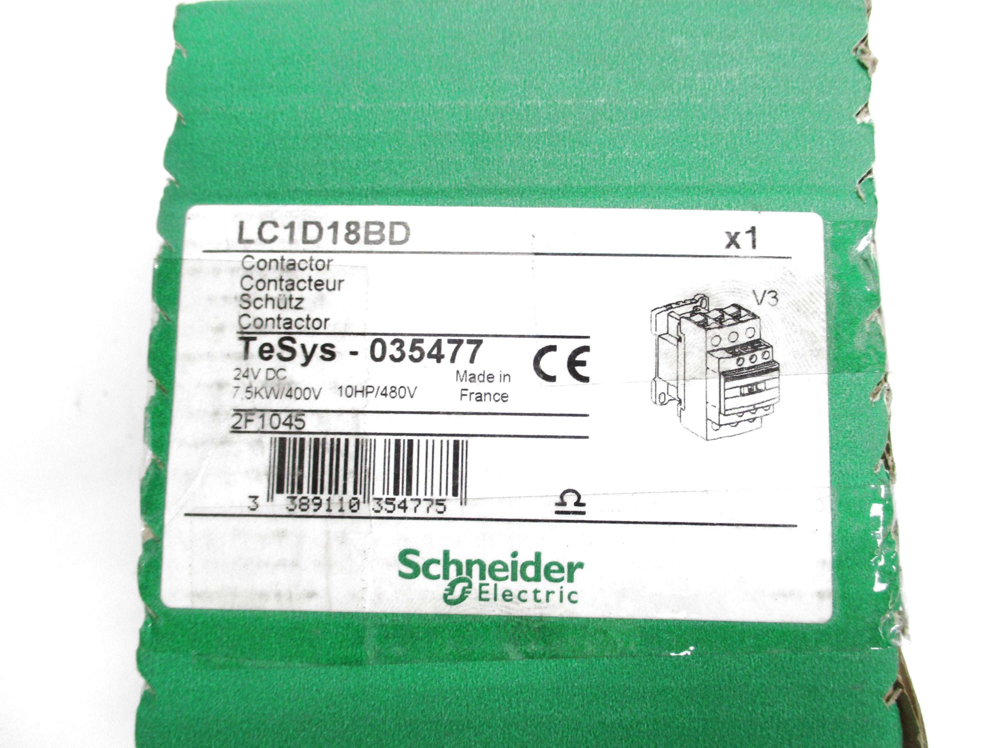 SCHNEIDER LC1D18BD 24VDC NSMP