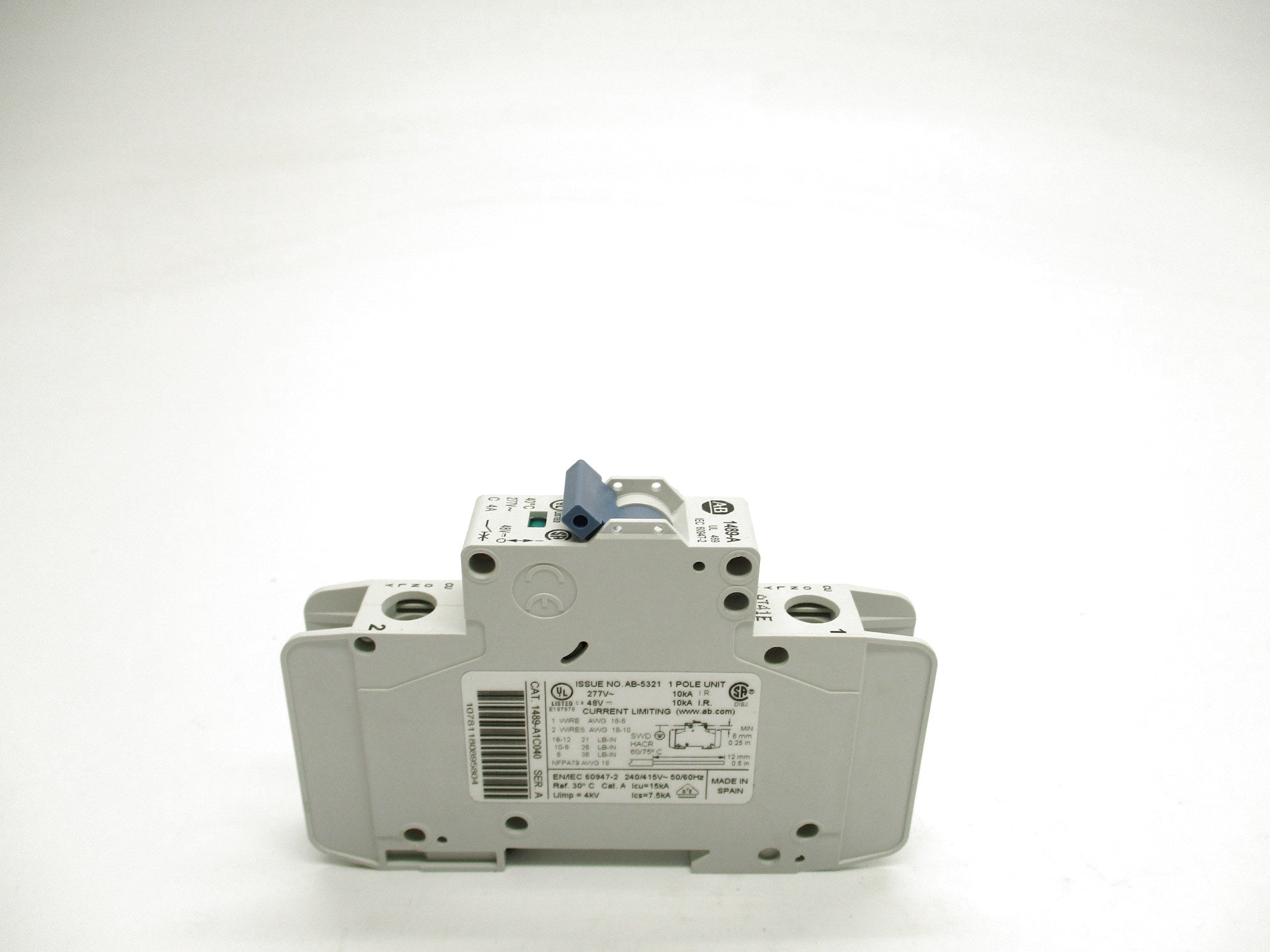 ALLEN BRADLEY 1489-A1C040 SER. A 277V 4A NSNP