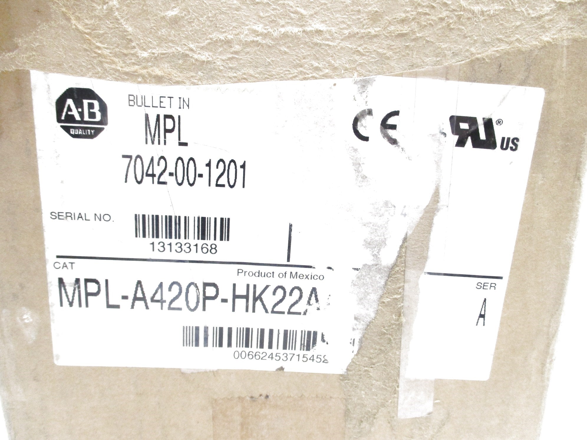 ALLEN BRADLEY MPL-A420P-HK22AA SER. A NSMP