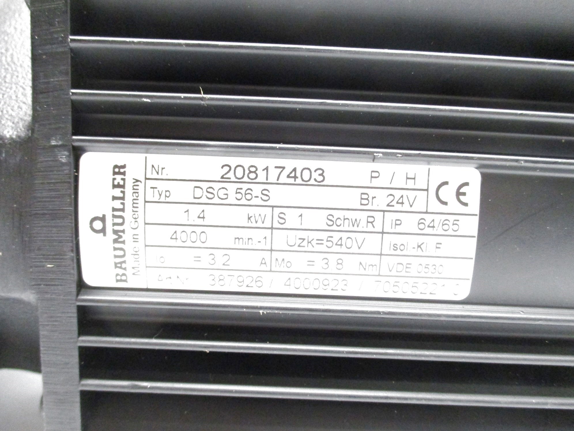 BAUMULLER DSG56-S 20817403 (AS PICTURED) UNMP