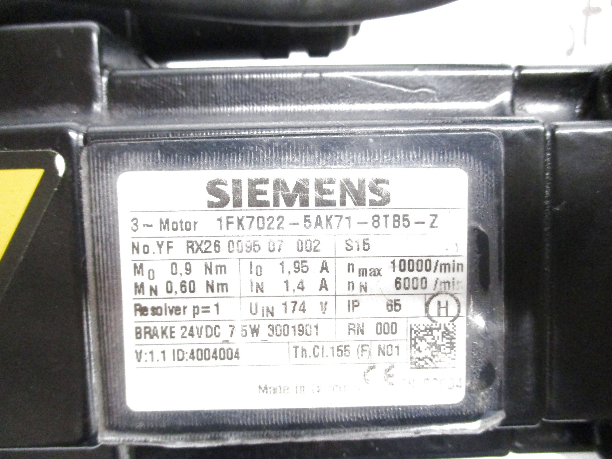 SIEMENS 1FK7022-5AK71-8TB5-Z (REPAIRED) UNMP