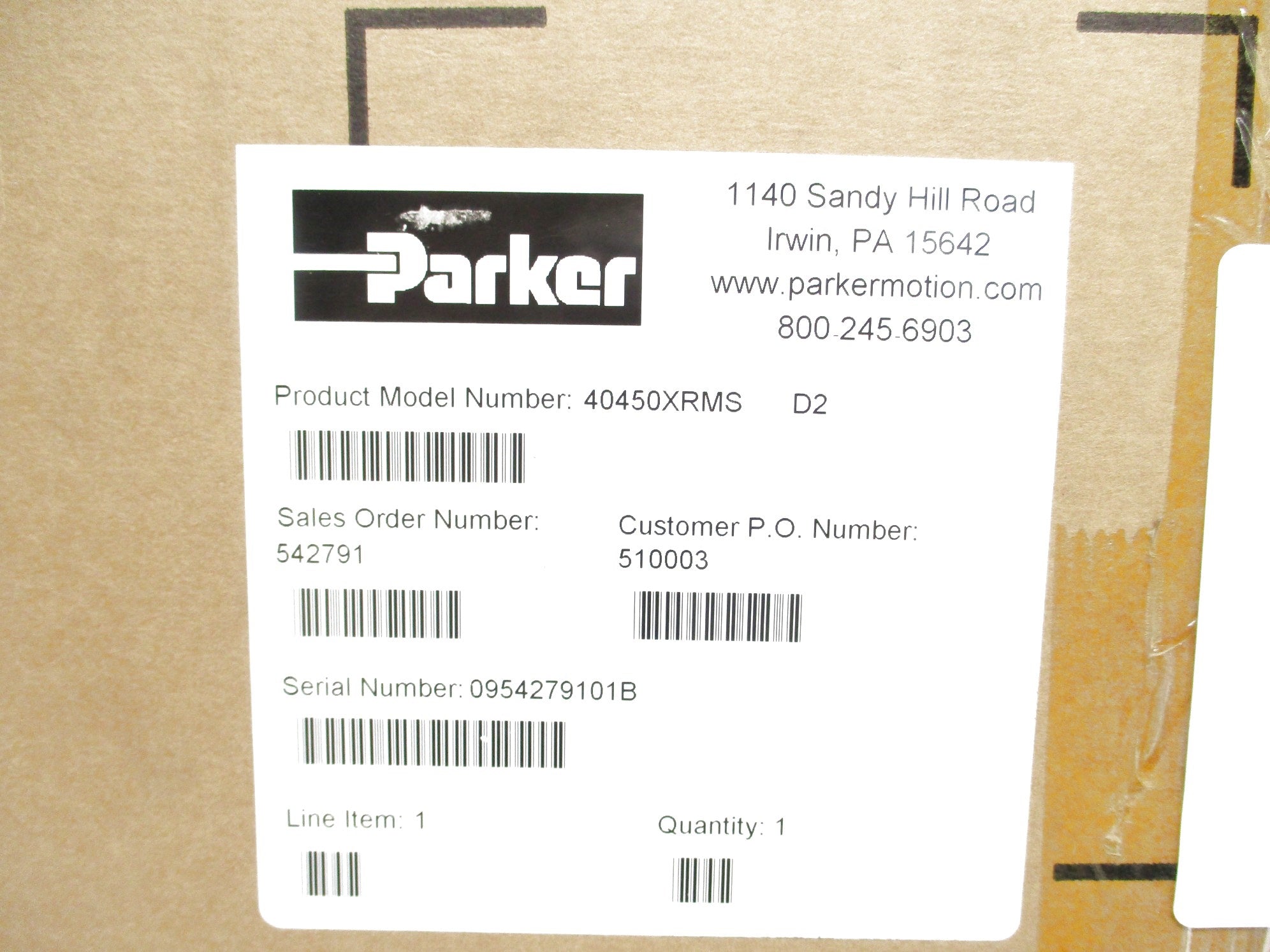 PARKER 40450XRMSD2 NSMP