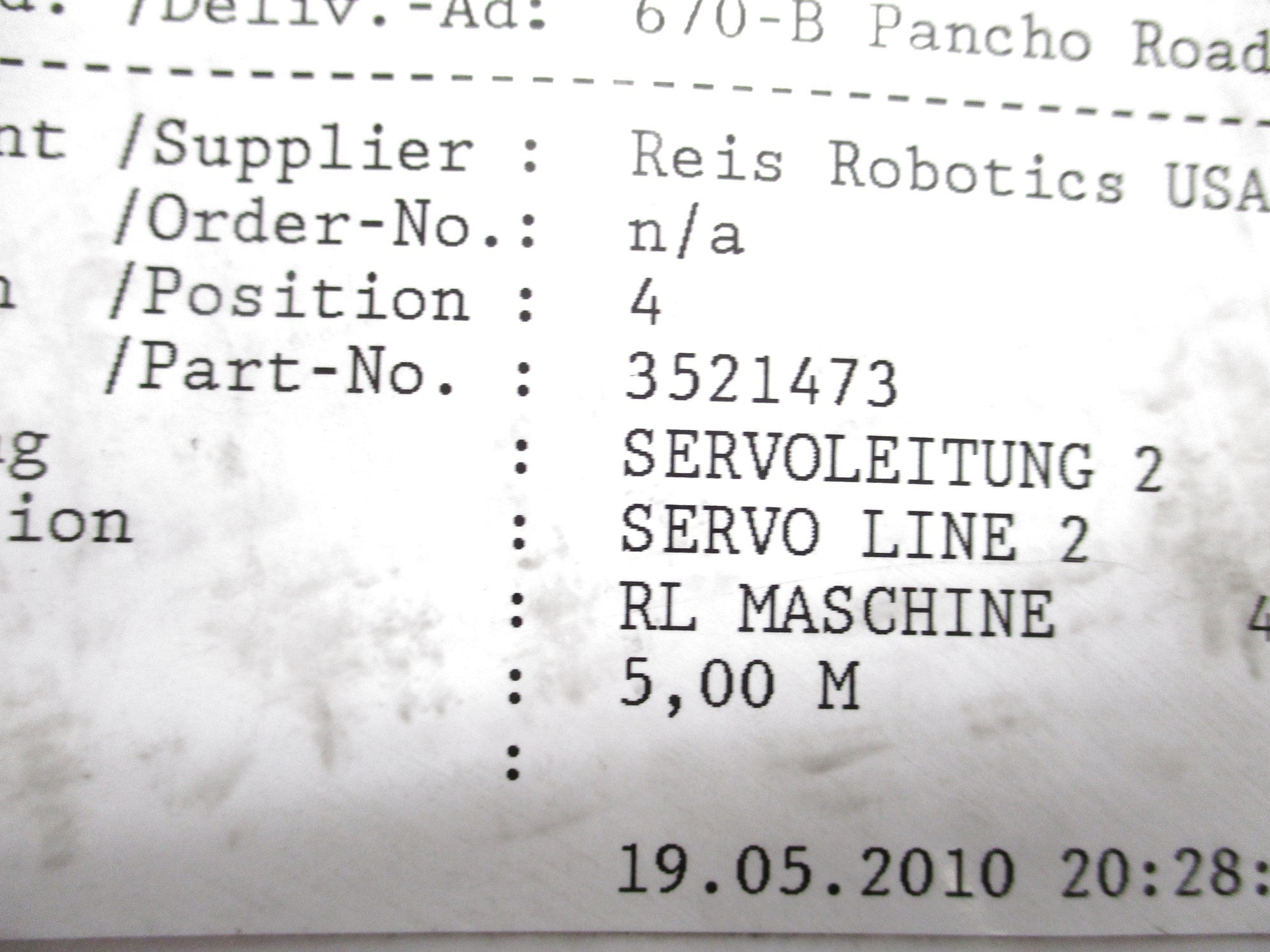 REIS ROBOTICS 3521473 NSNP