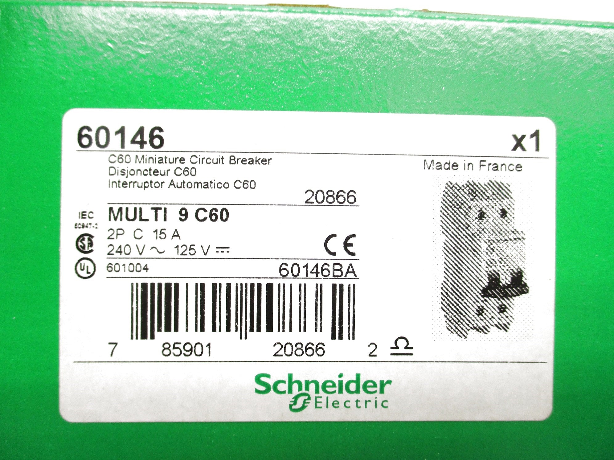 SCHNEIDER 60146 15A 240V NSMP