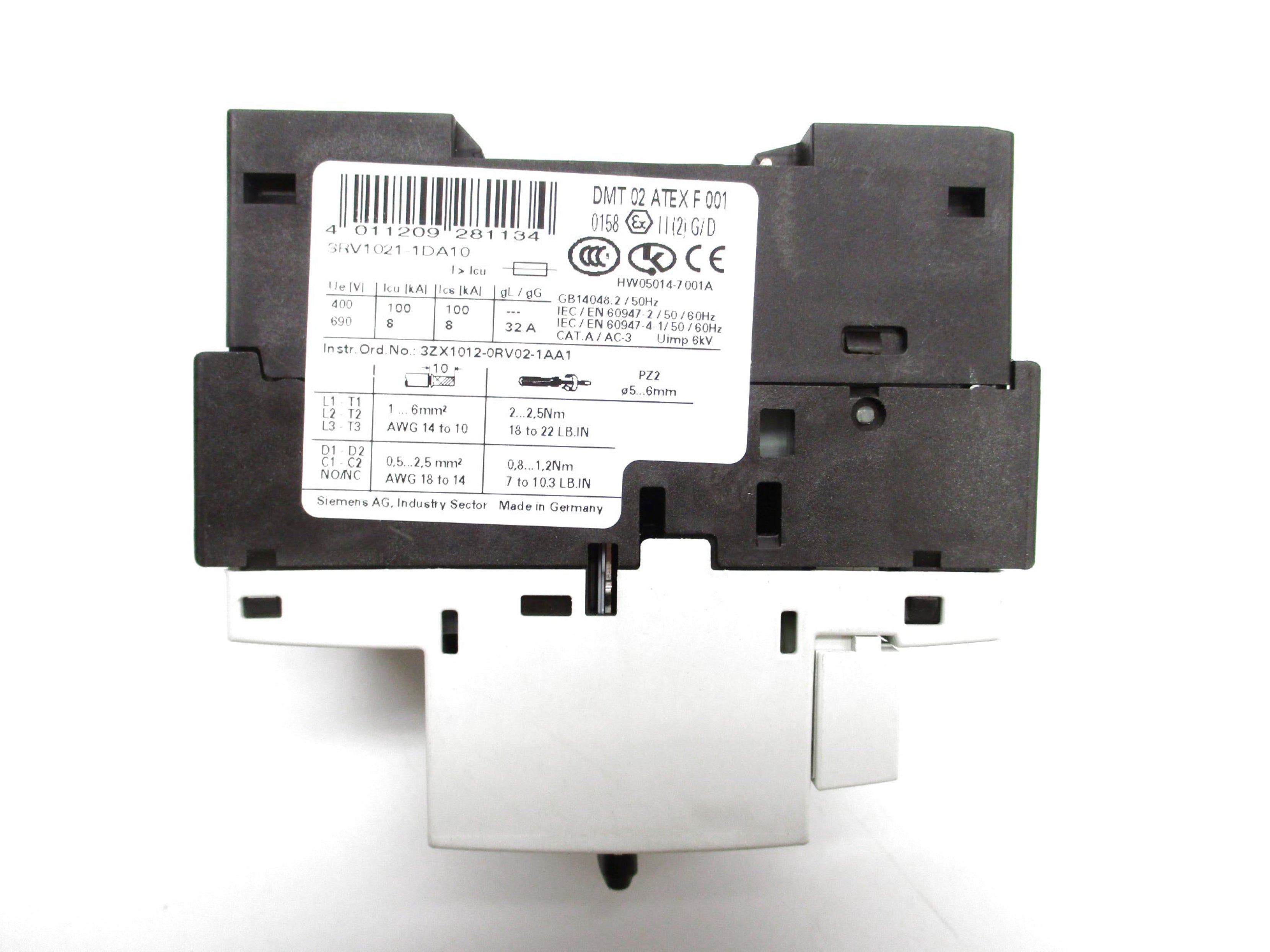 SIEMENS 3RV1021-1DA10 690V 2.2-3.2A UNMP