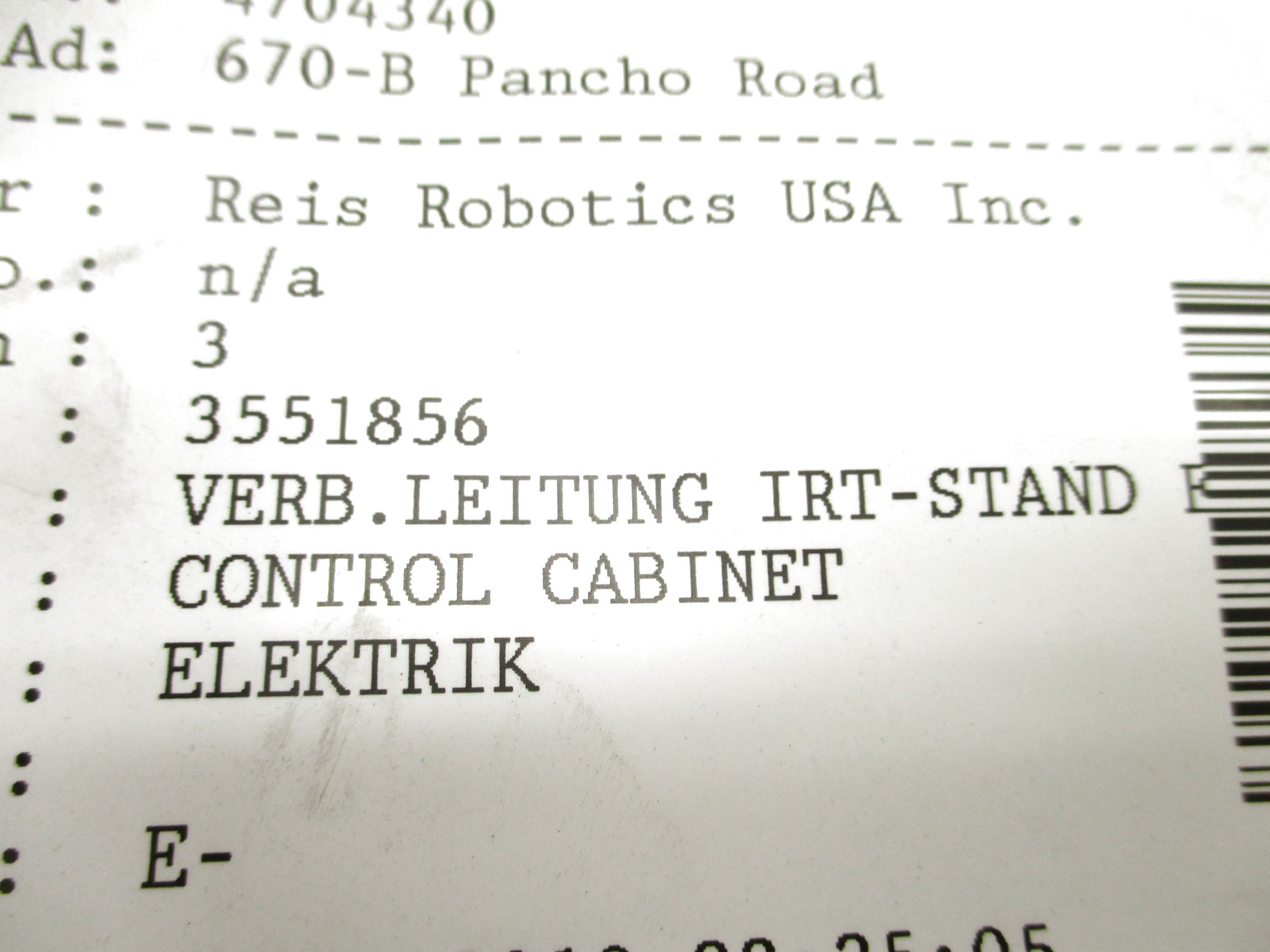 REIS ROBOTICS 3551856 NSNP