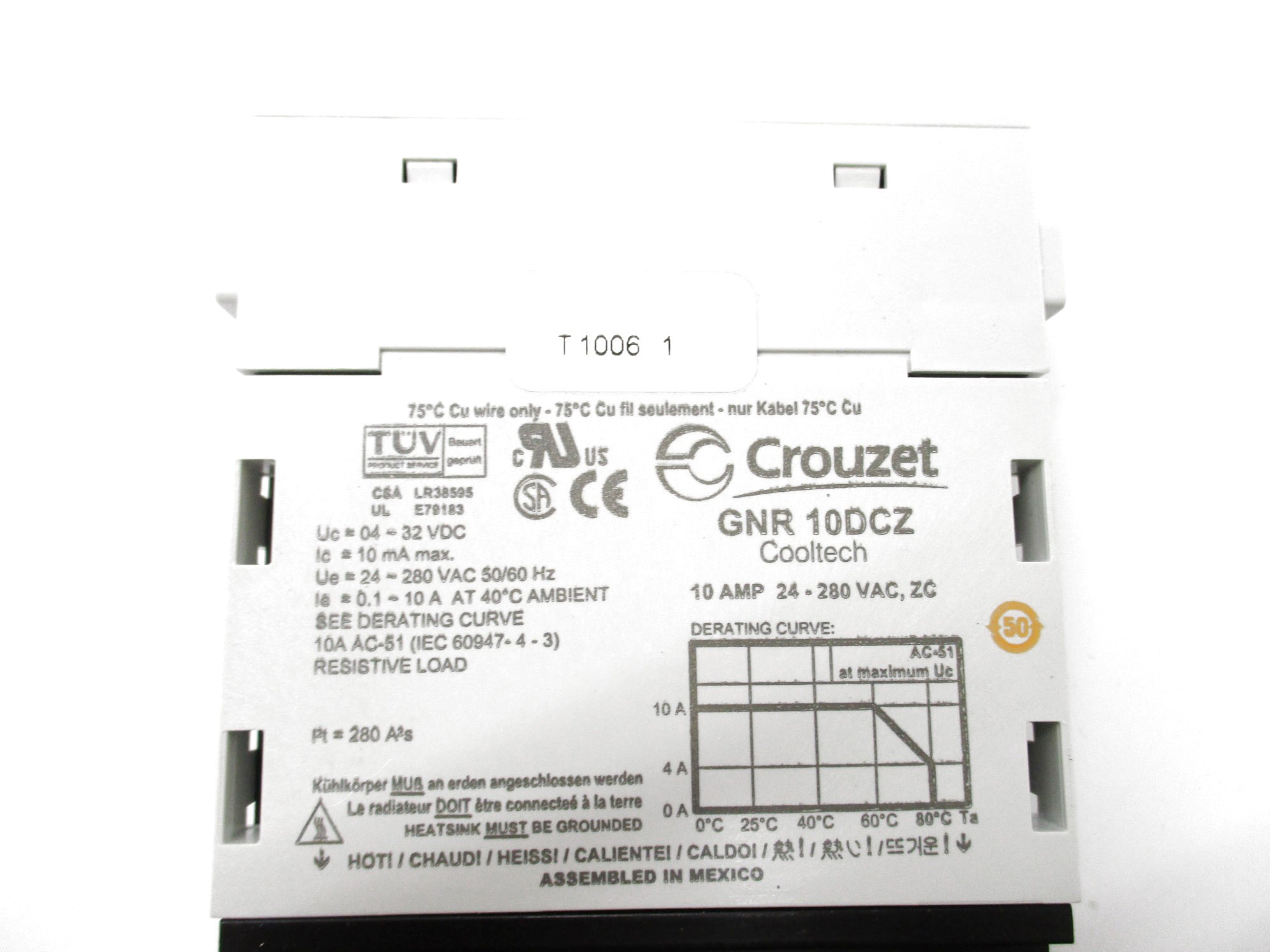 CROUZET GNR10DCZ 280VAC 10A NSMP