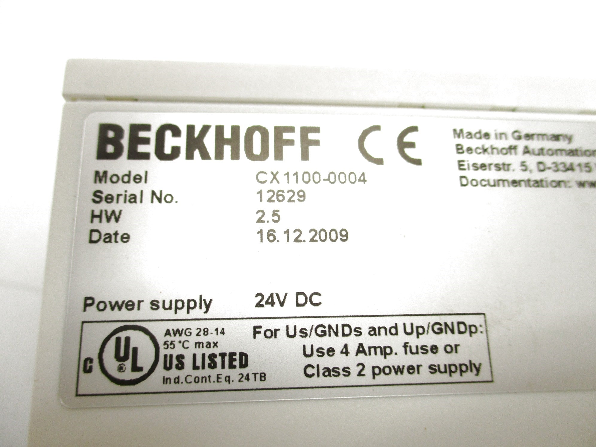BECKHOFF CX1100-0004 NSMP