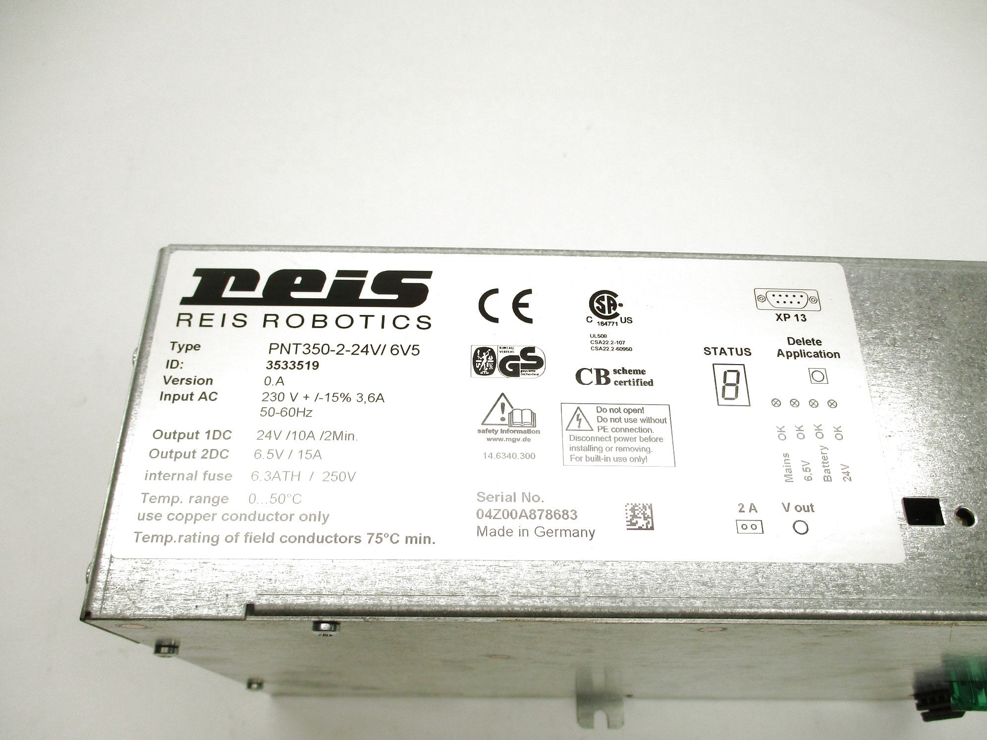 REIS ROBOTICS PNT350-2-24V/6V5 NSMP