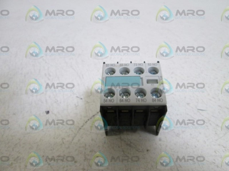 SIEMENS AUX. CONTACT 3RH1911-1FA40 *NEW NO BOX*