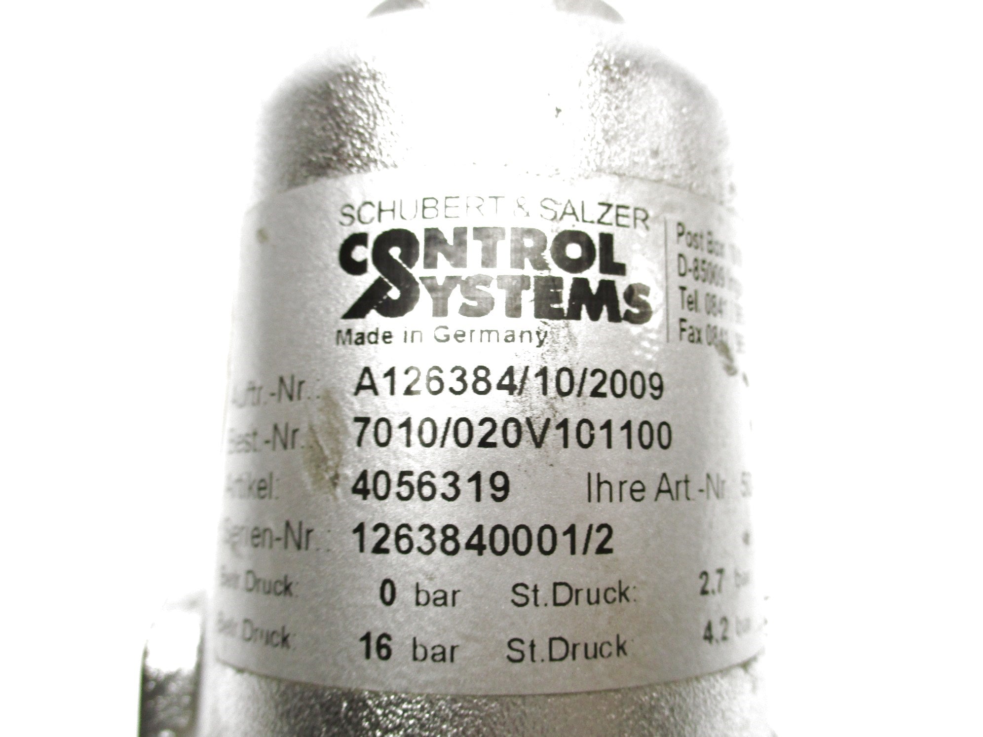 SCHUBERT & SALZER A126384/10/2009 NSNP