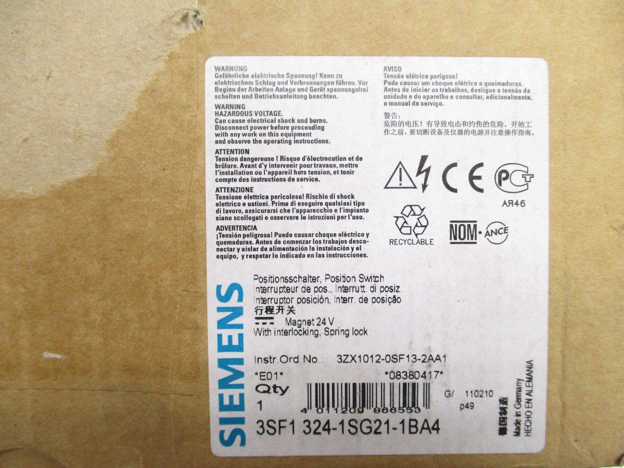 SIEMENS 3SF1324-1SG21-1BA4 NSMP
