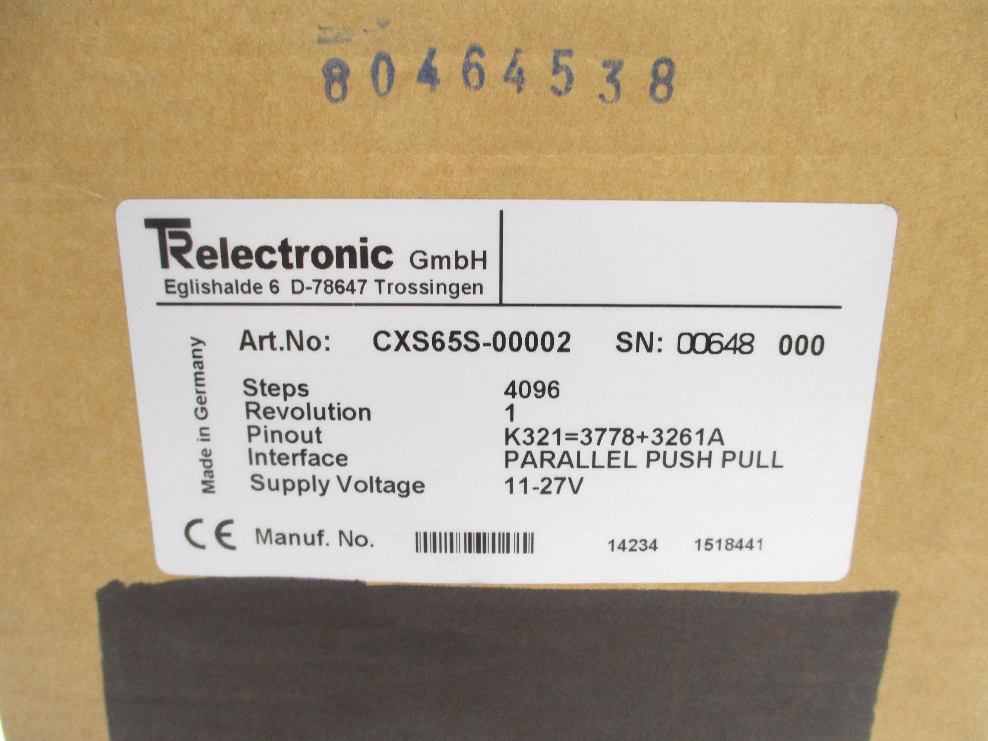 TR ELECTRONIC CXS65S-00002 NSMP