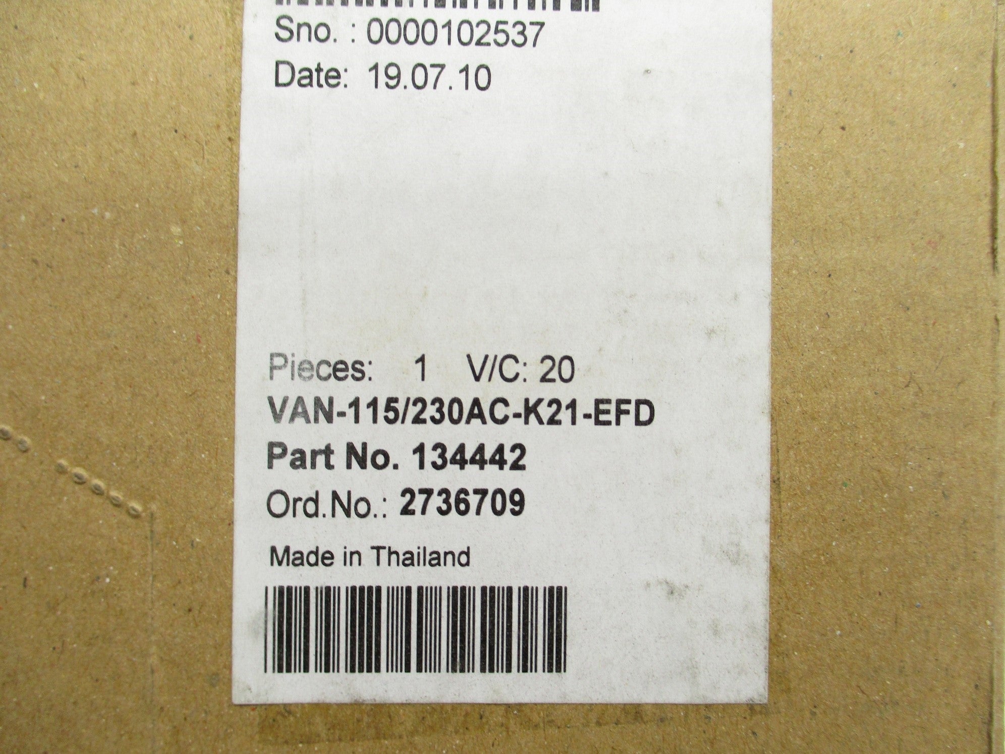 PEPPERL+FUCHS VAN-115/230AC-K21-EFD NSMP