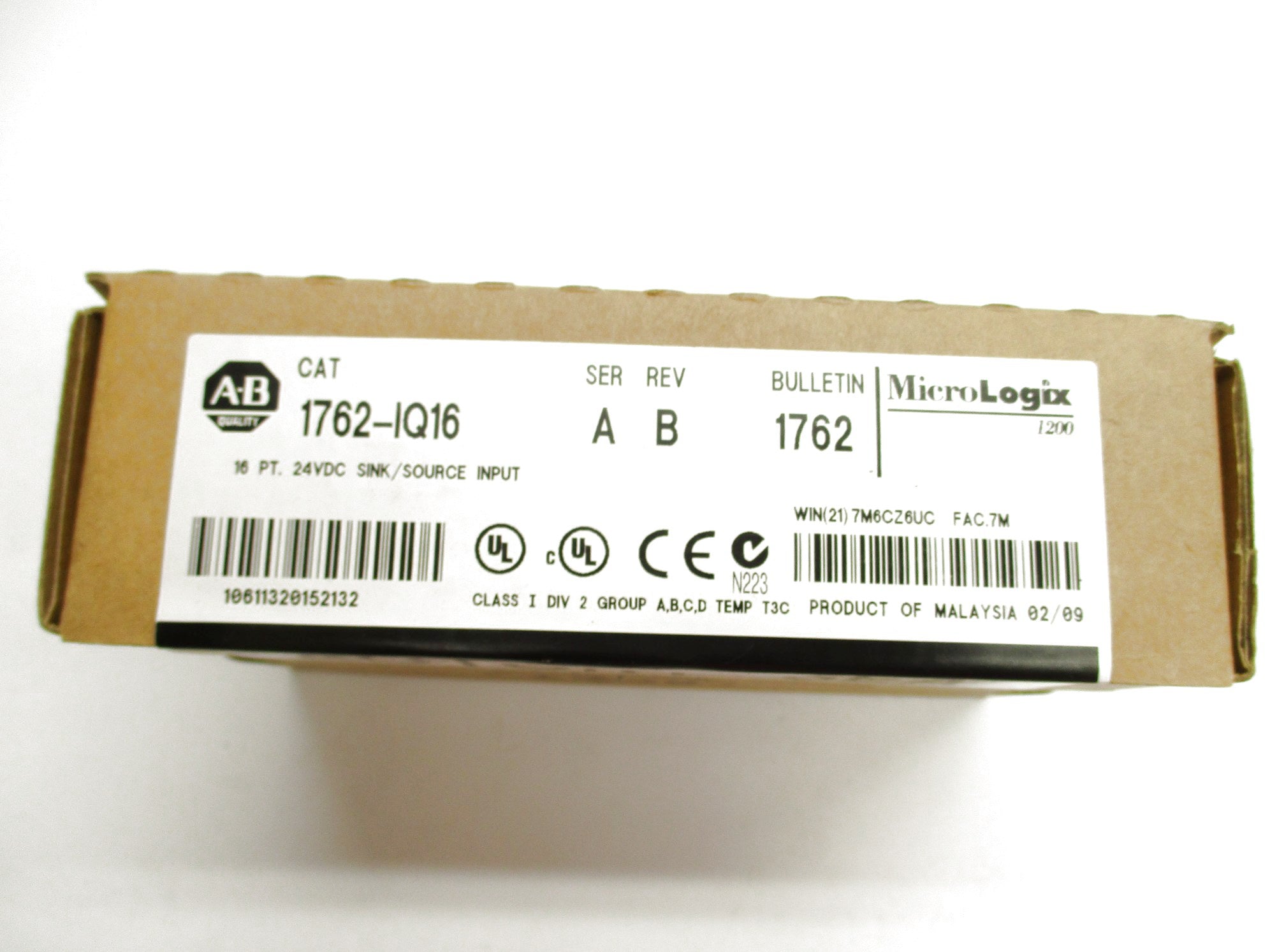ALLEN BRADLEY 1762-IQ16 SER. A DATE: 2009 NSFS