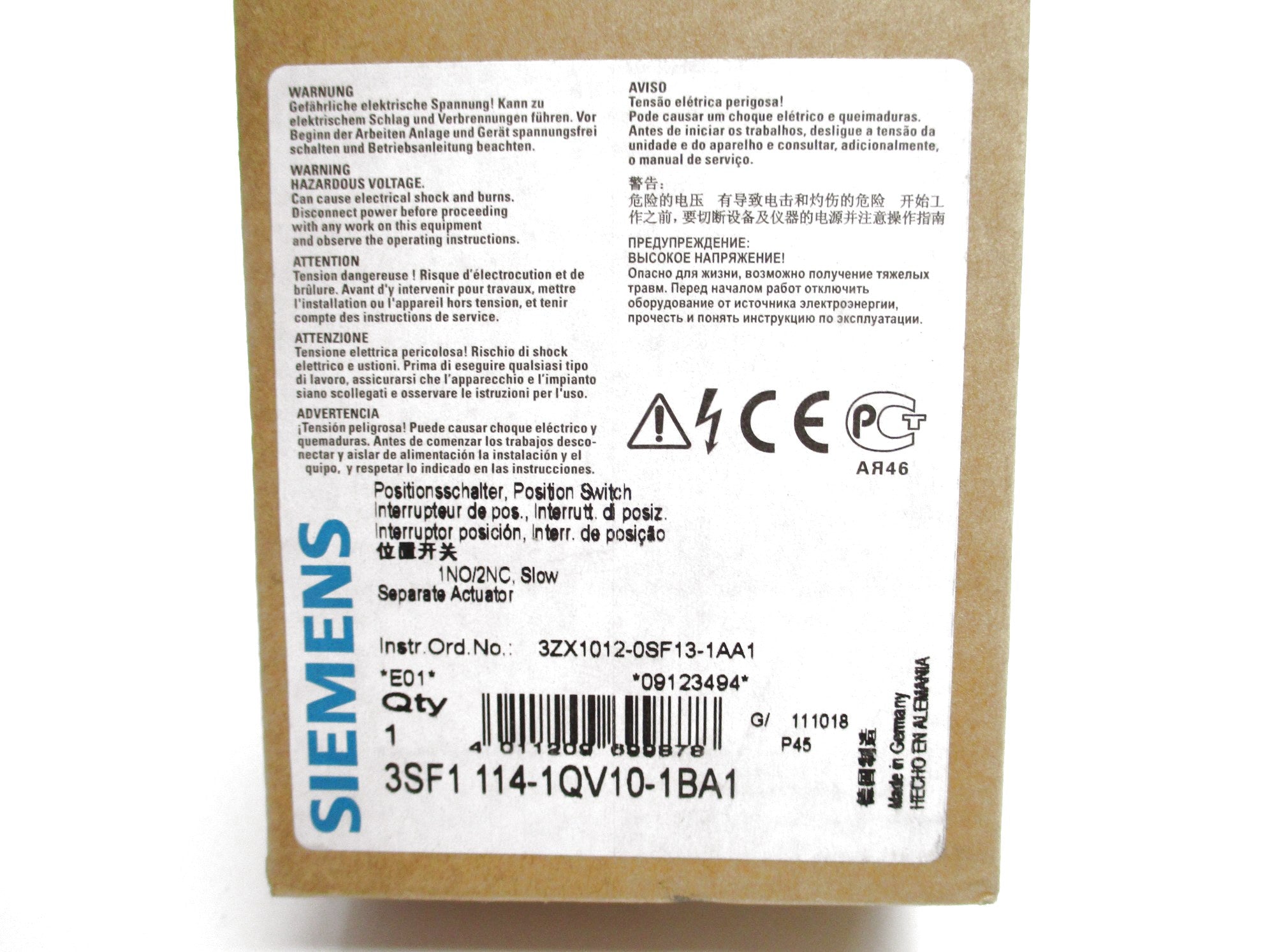 SIEMENS 3SF1114-1QV10-1BA1 NSMP