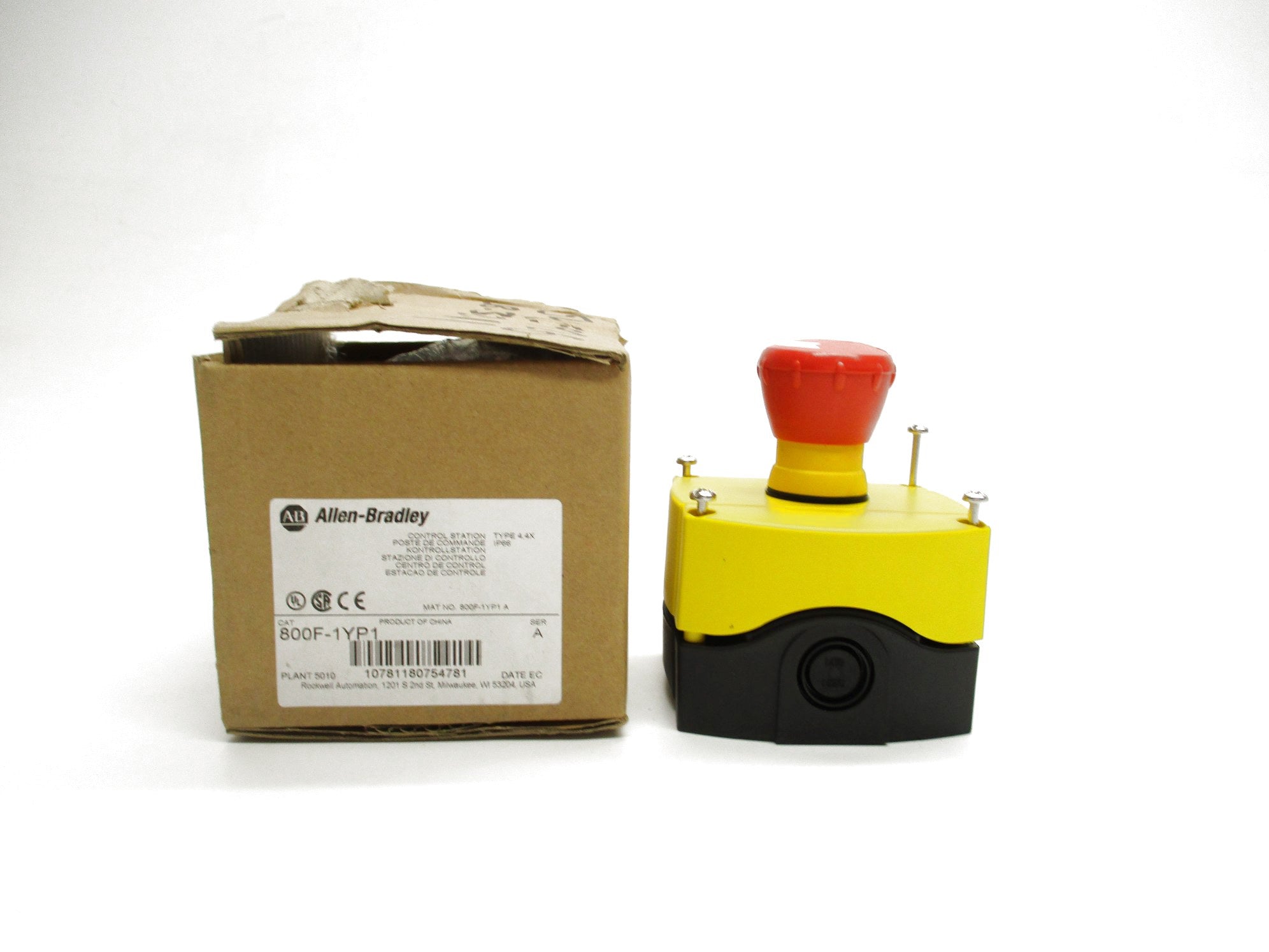 ALLEN BRADLEY 800F-1YP1 SER. A (BR/WH) NSMP