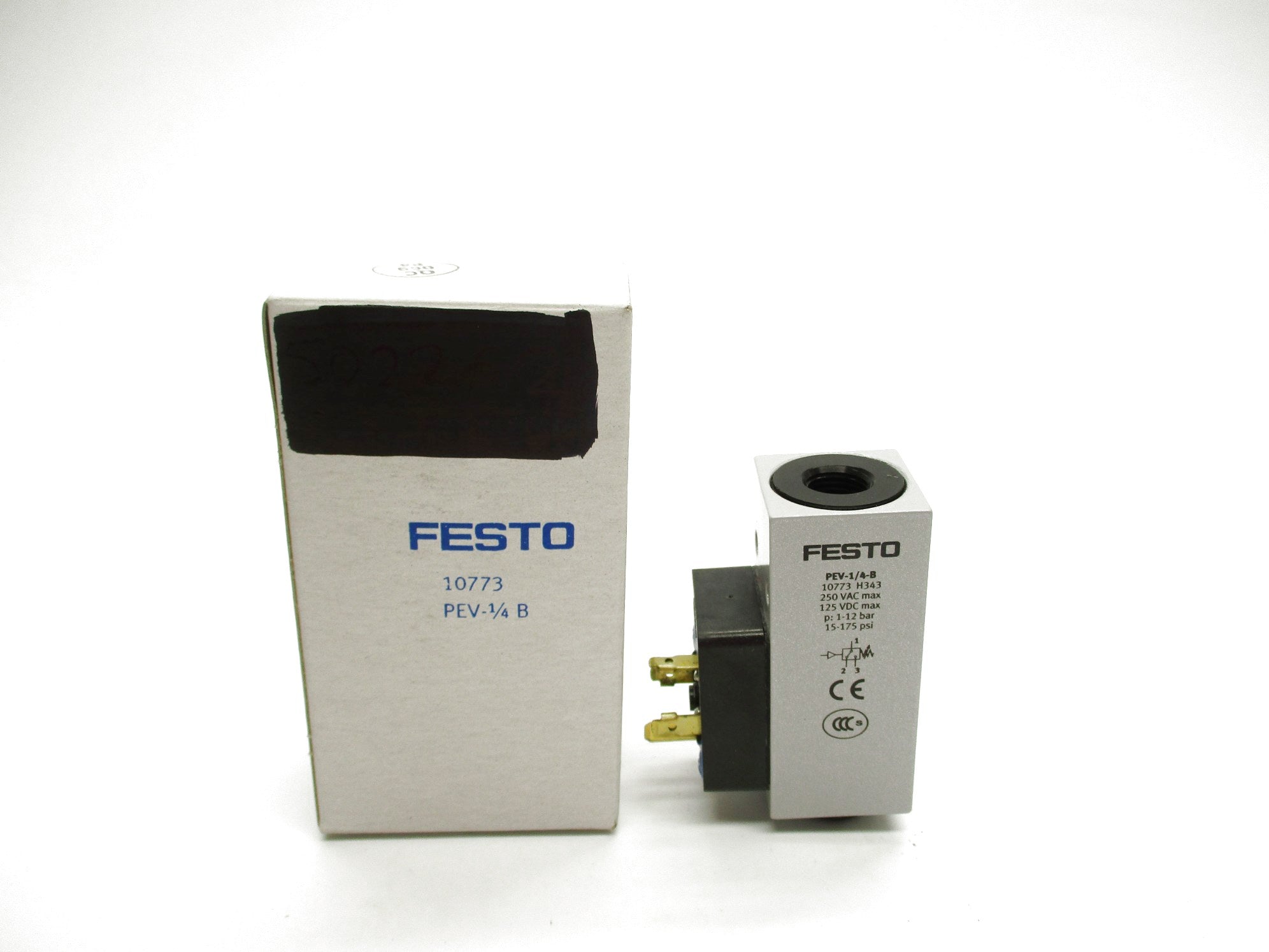 FESTO PEV-1/4-B 10773 250VAC 15-175PSI NSMP