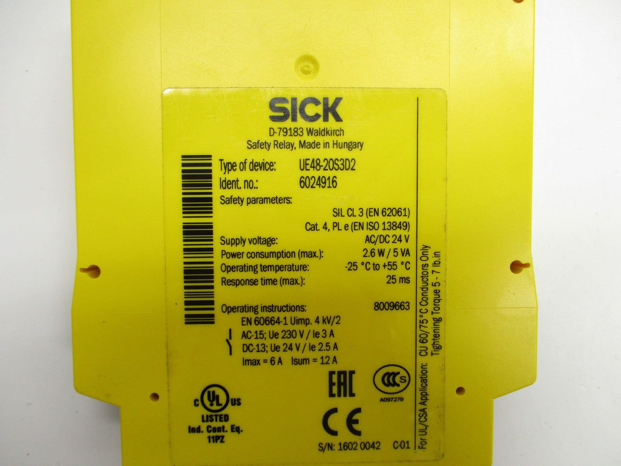 SICK UE48-20S3D2 24VDC/AC NSNP