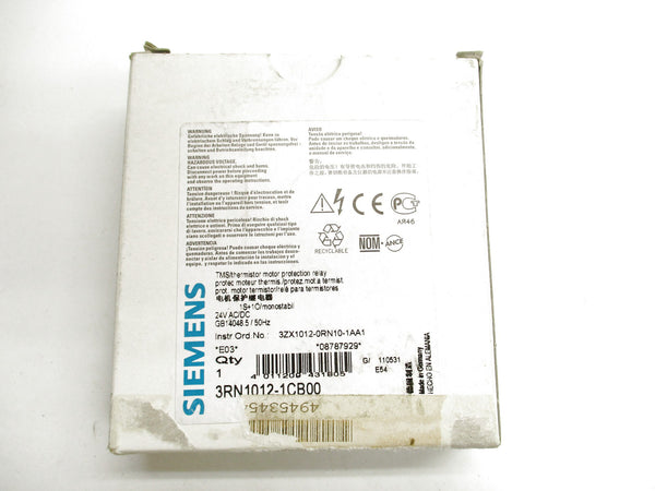 SIEMENS 3RN1012-1CB00 24VAC/DC NSMP