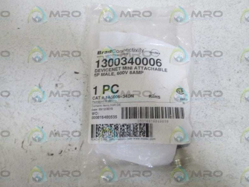 BRAD CONNECTIVITY MALE CONNECTOR 1300340006 * NEW IN BAG *