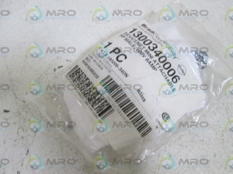 BRAD CONNECTIVITY MALE CONNECTOR 1300340006 * NEW IN BAG *