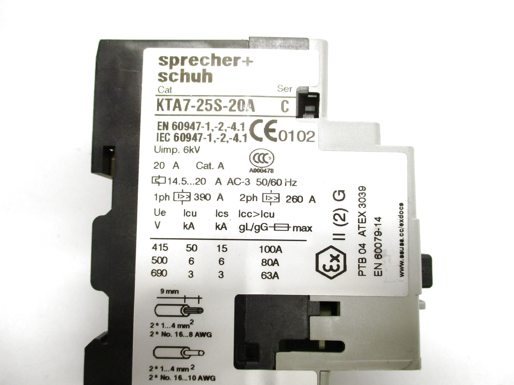 SPRECHER+SCHUH KTA7-25S-20A SER. C 14.5-20A 690V NSNP