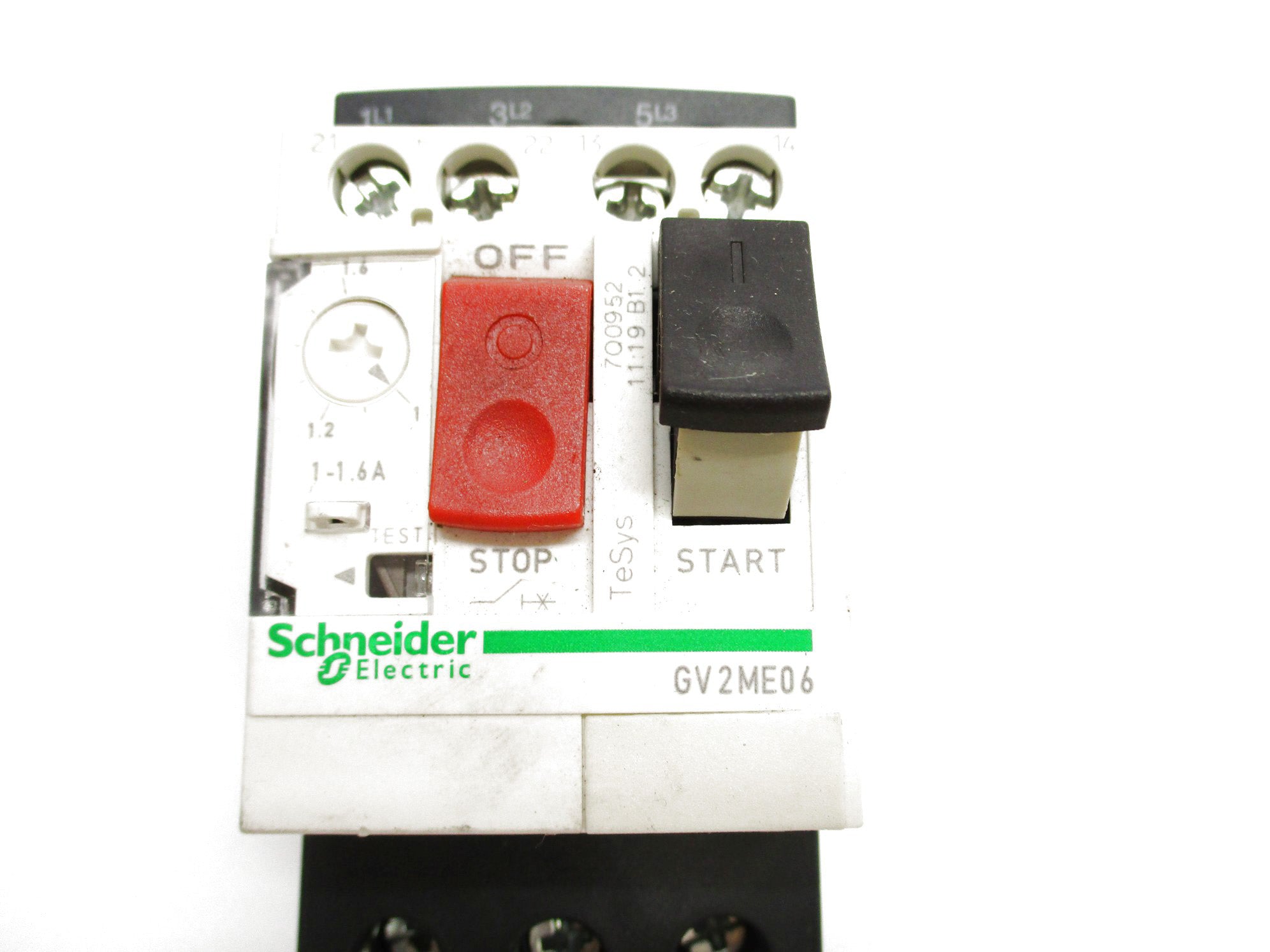 SCHNEIDER GV2ME06 600VAC 1-1.6A NSNP