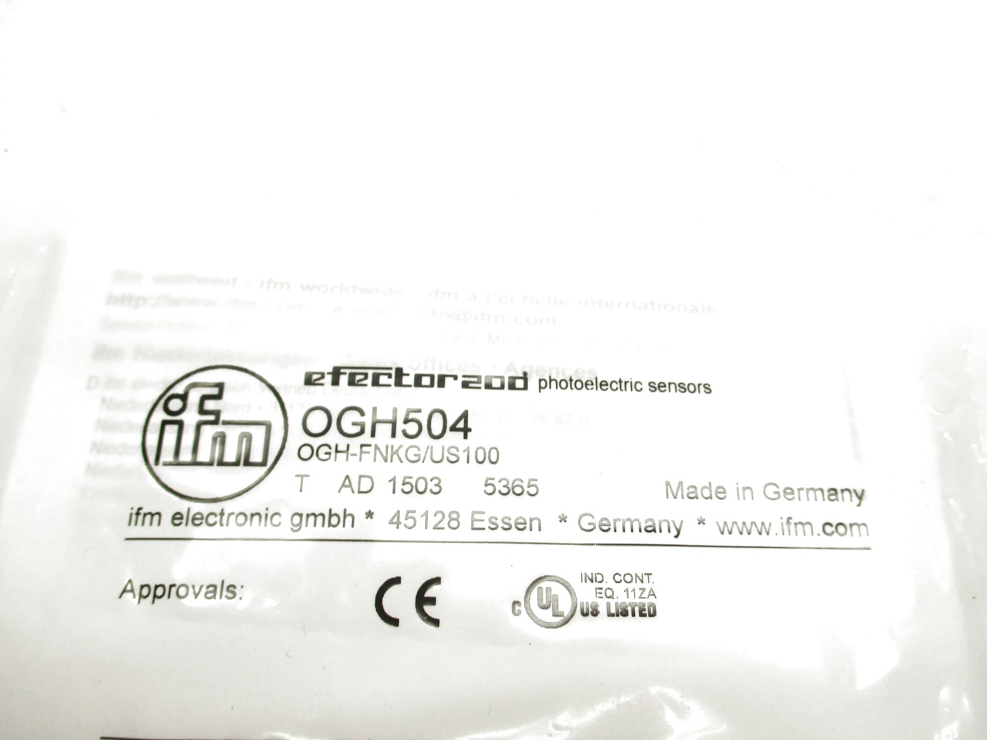 IFM EFECTOR OGH504 NSMP