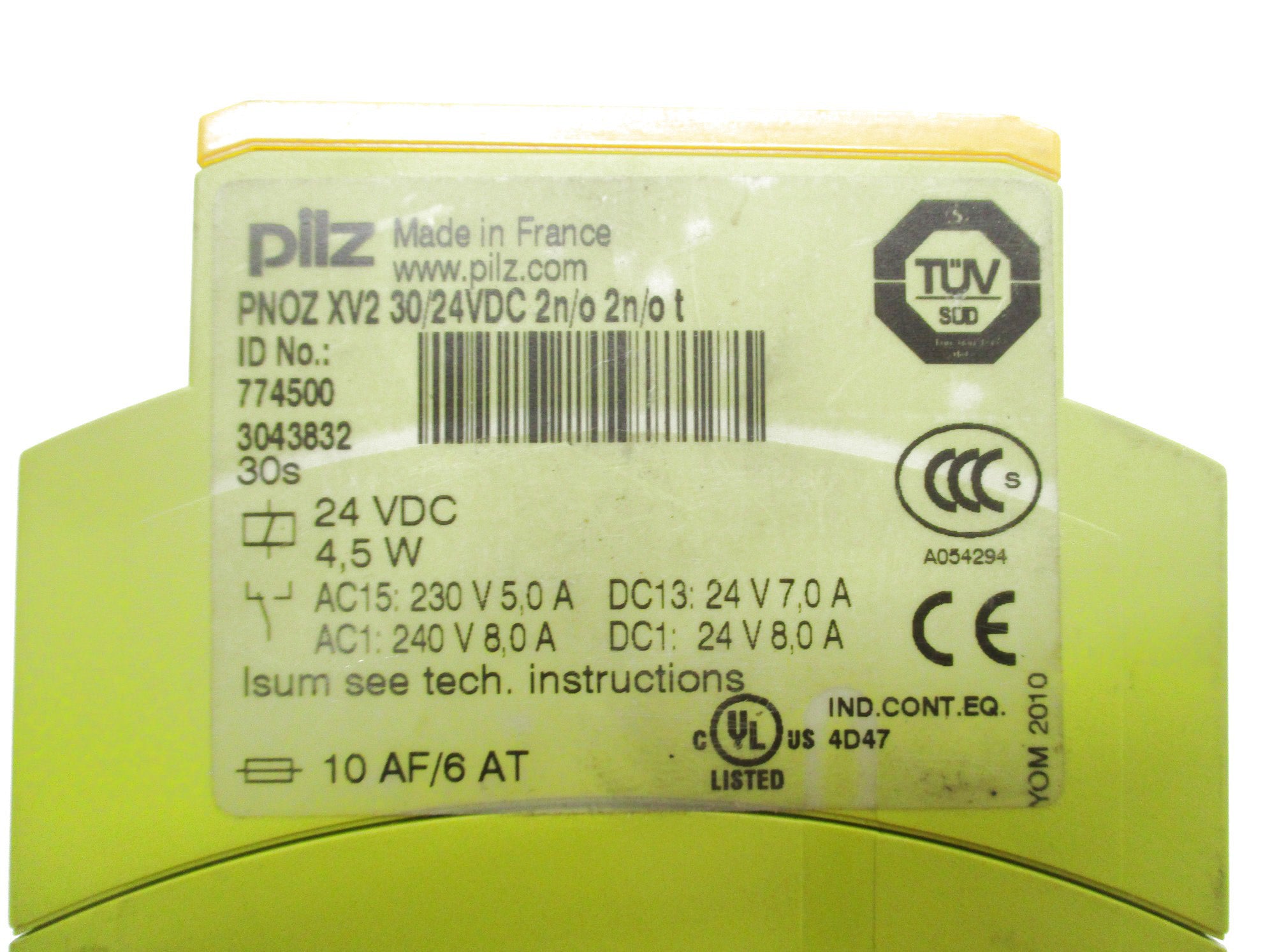 PILZ PNOZ-XV2-30/24VDC-2N/O-2N/O-T 24VDC 8A UNMP