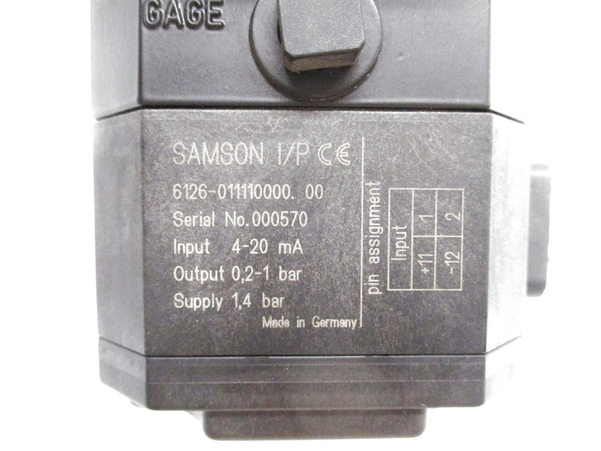 SAMSON 6126-011110000.00 (REPAIRED) UNMP