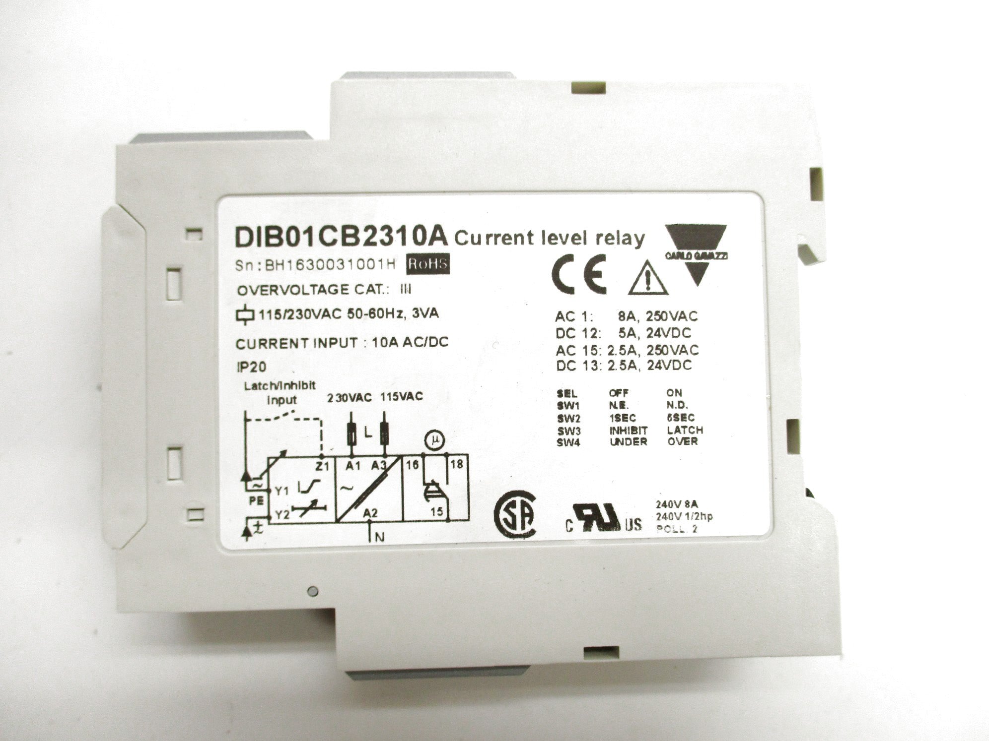 CARLO GAVAZZI DIB01CB2310A 115/230VAC 10A NSMP