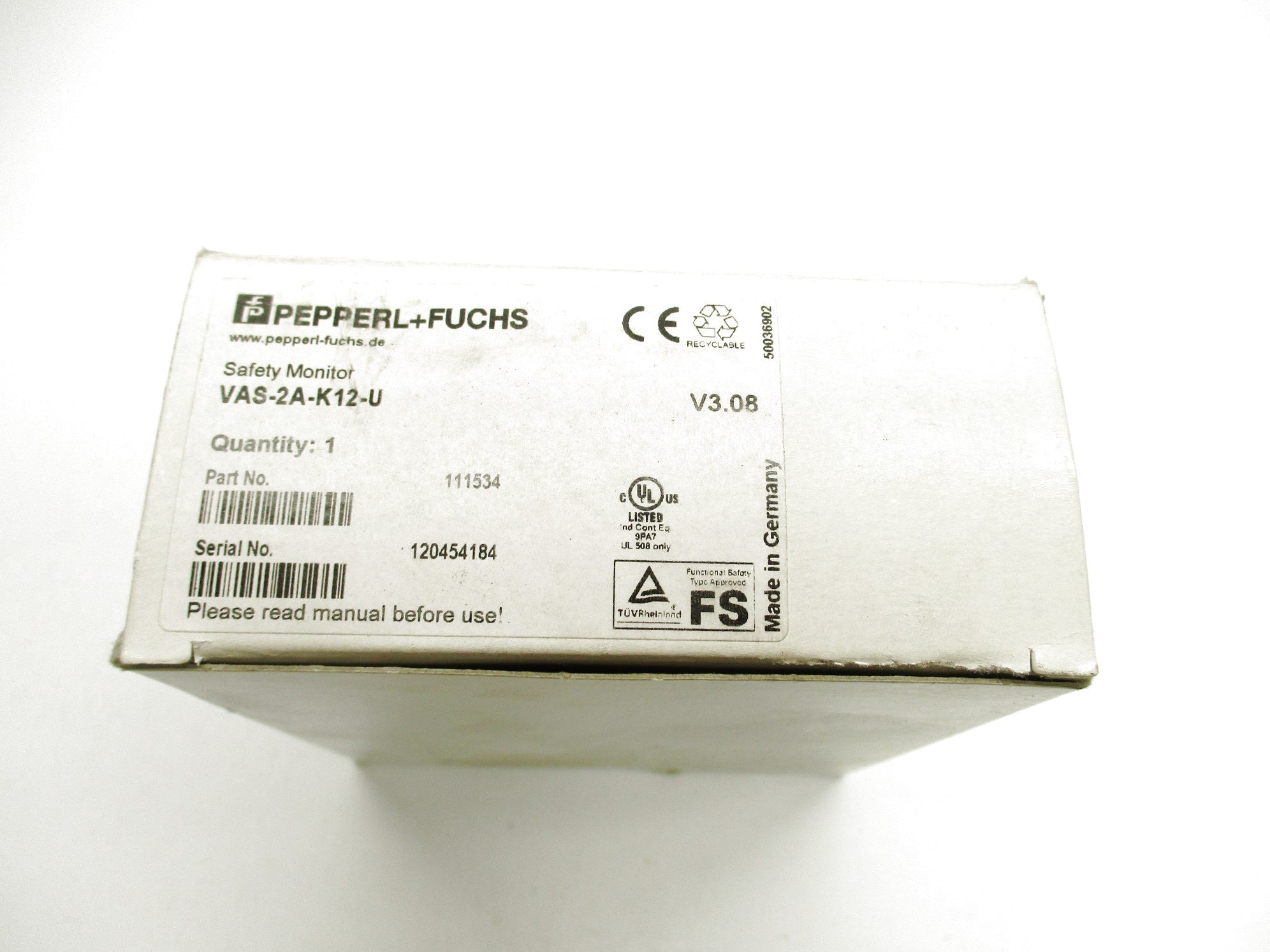 PEPPERL+FUCHS VAS-2A-K12-U NSMP