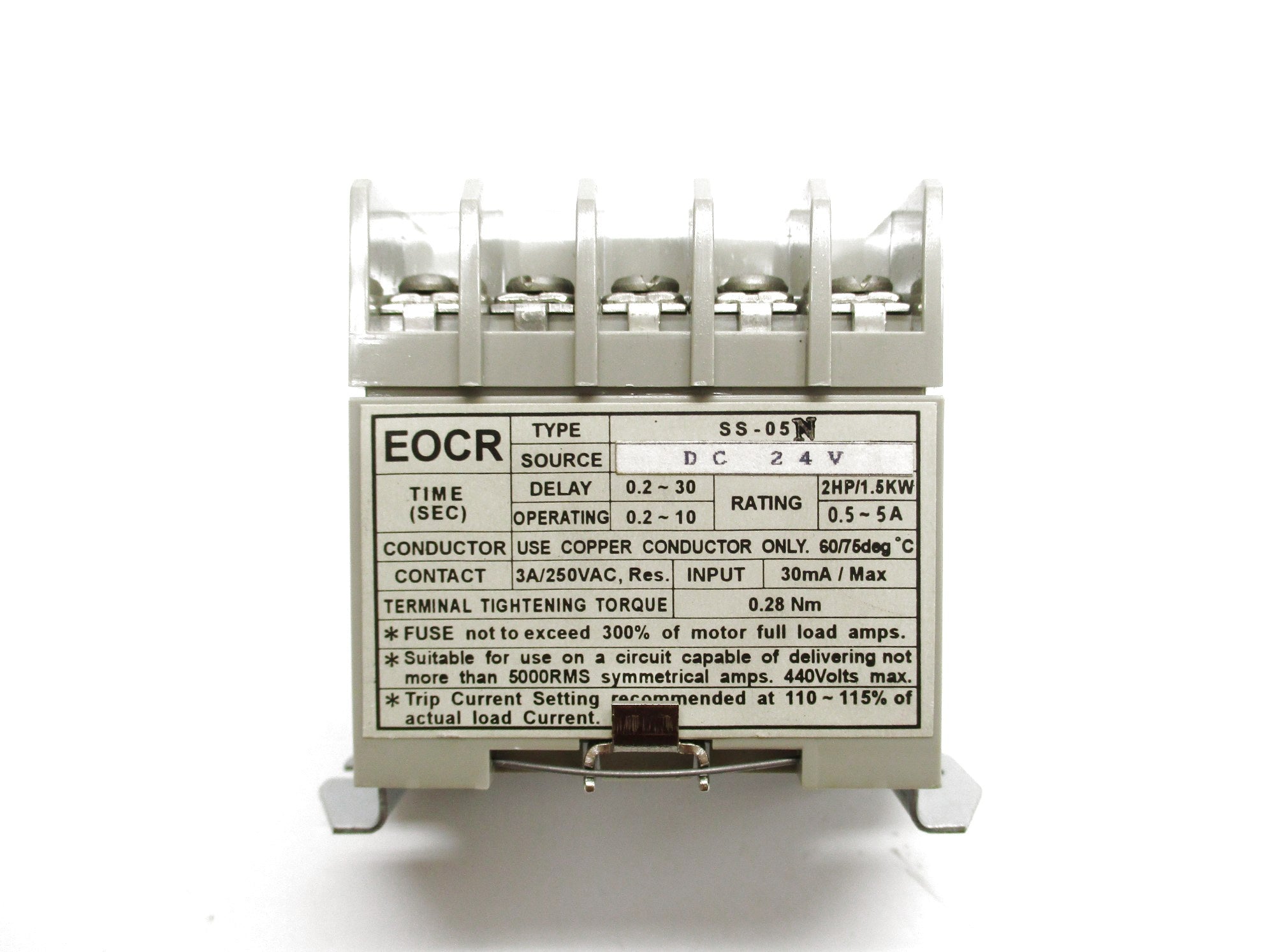 SAMWHA EOCR-SS05N 24VDC 0.5-6.5A NSMP