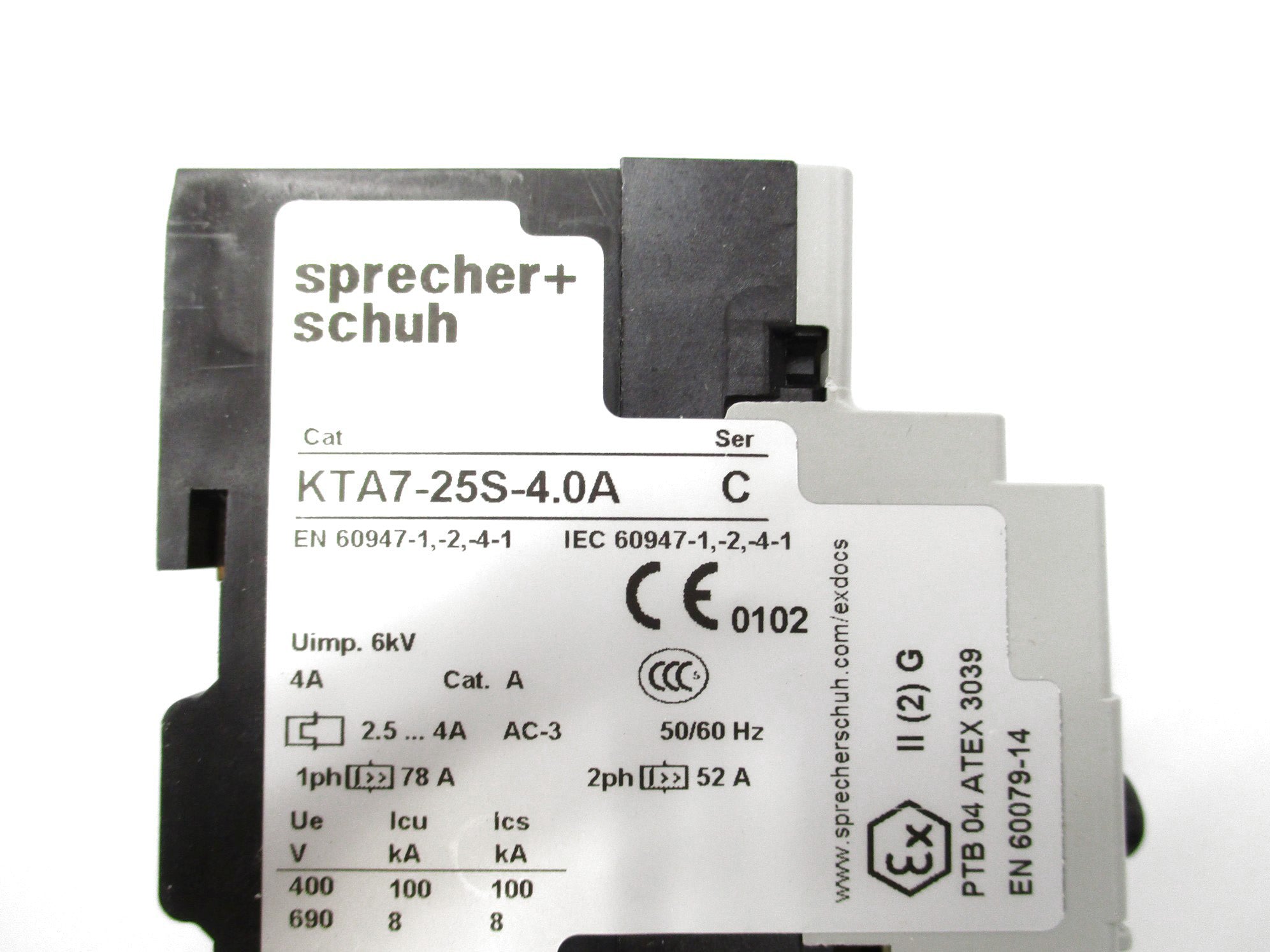 SPRECHER+SCHUH KTA7-25S-4.0A SER. C 2.5-4A 690V NSMP