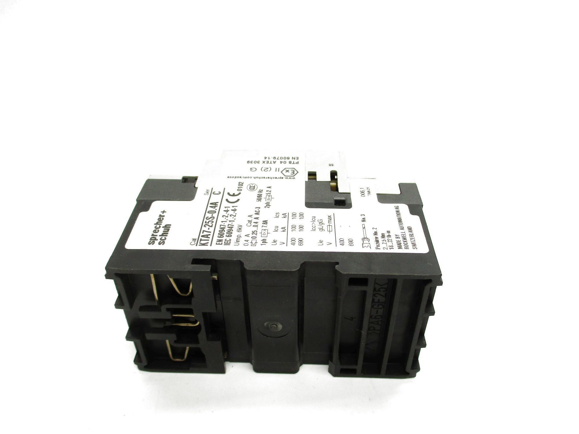 SPRECHER+SCHUH KTA7-25S-0.4A SER. C 0.25-0.4A 690V NSNP