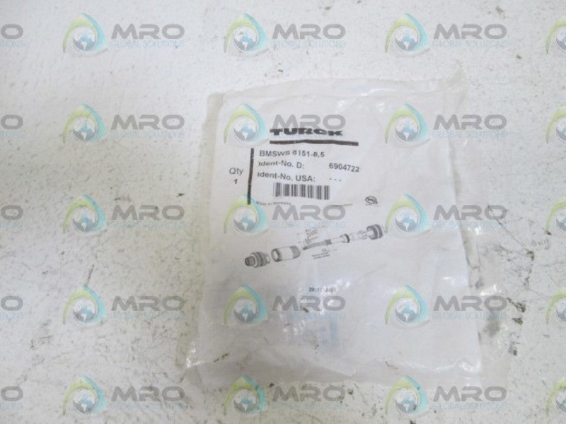 TURCK WIREABLE CONNECTOR BMSWS 8151-8,5 *NEW IN FACTORY BAG*
