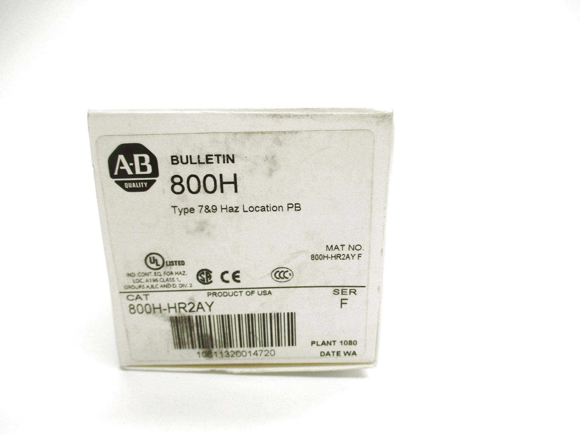 ALLEN BRADLEY 800H-HR2AY SER. F (WH) NSMP