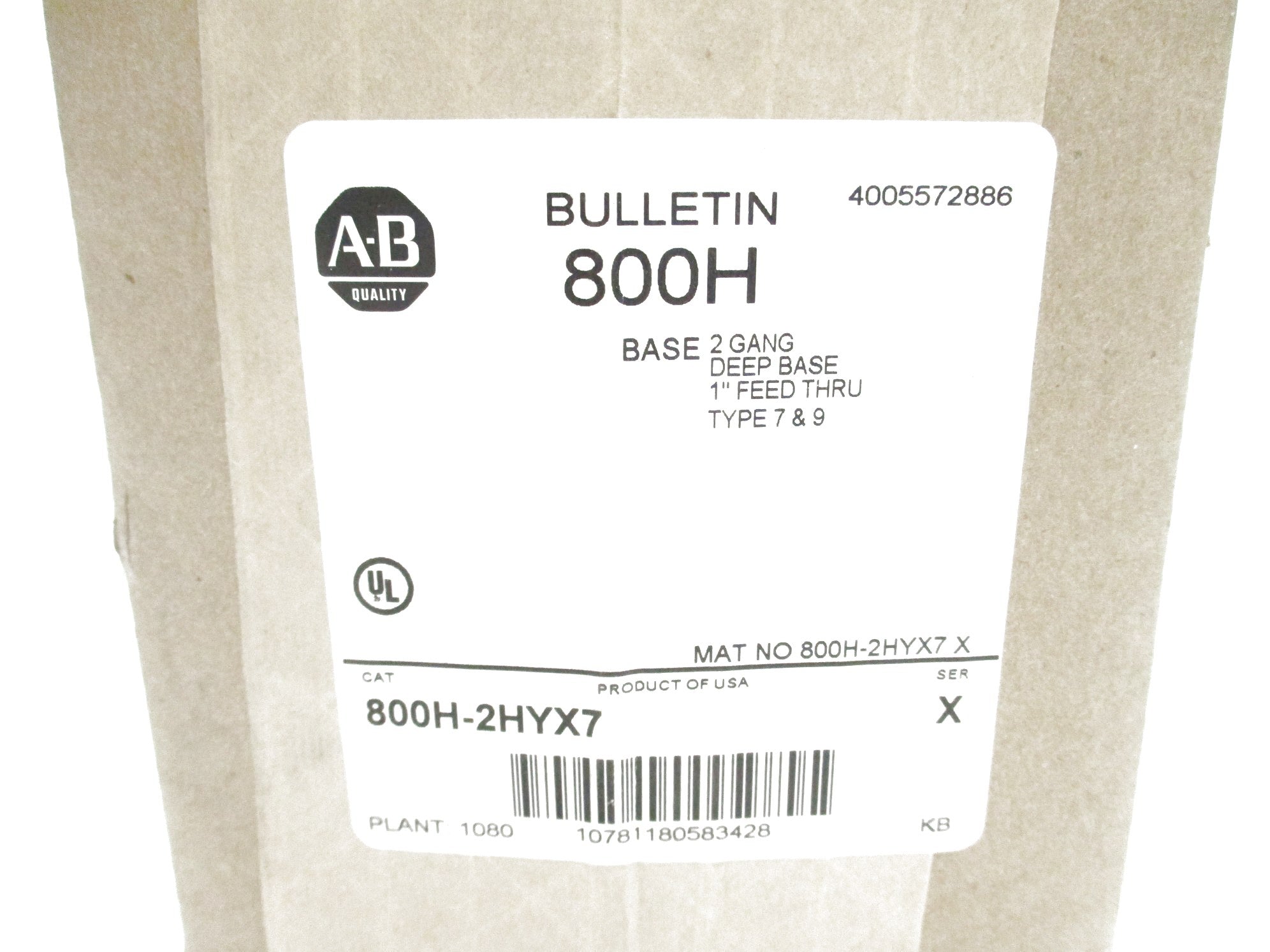 INDUSTRIAL SPARE PART 800H-2HYX7 SER. X (BR/WH) NSFS