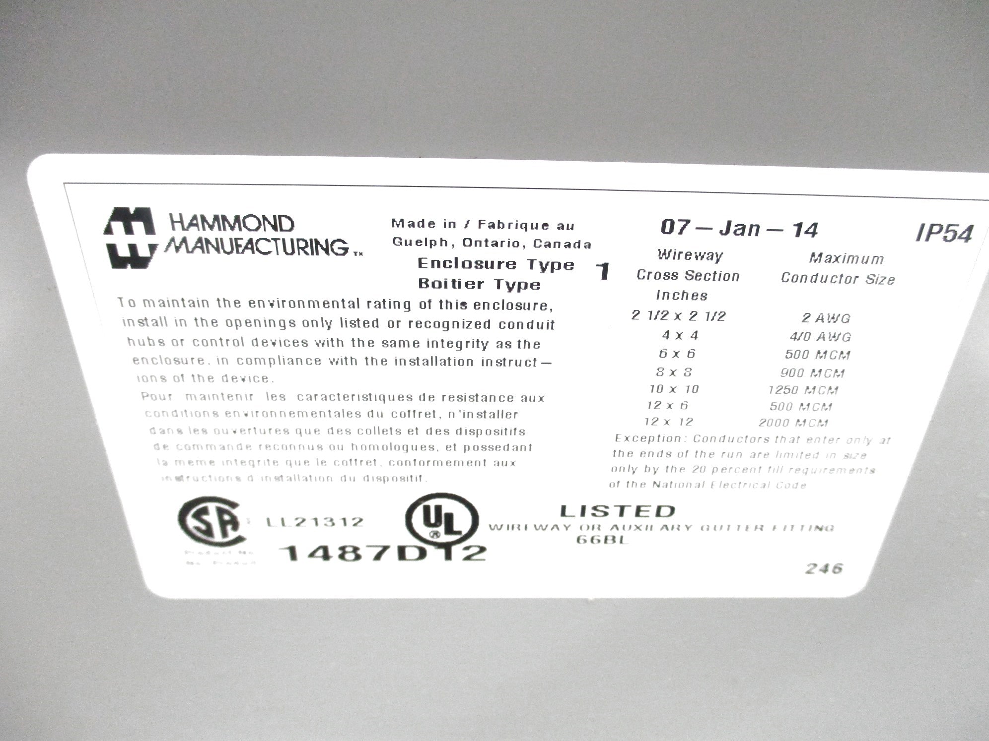 HAMMOND 1487D12 NSNP