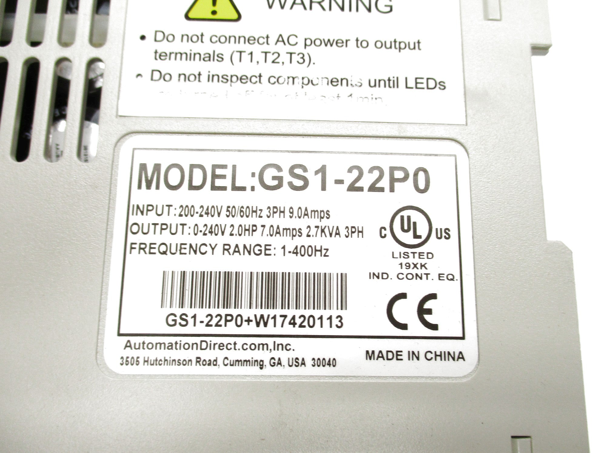 AUTOMATION DIRECT GS1-22P0 UNMP